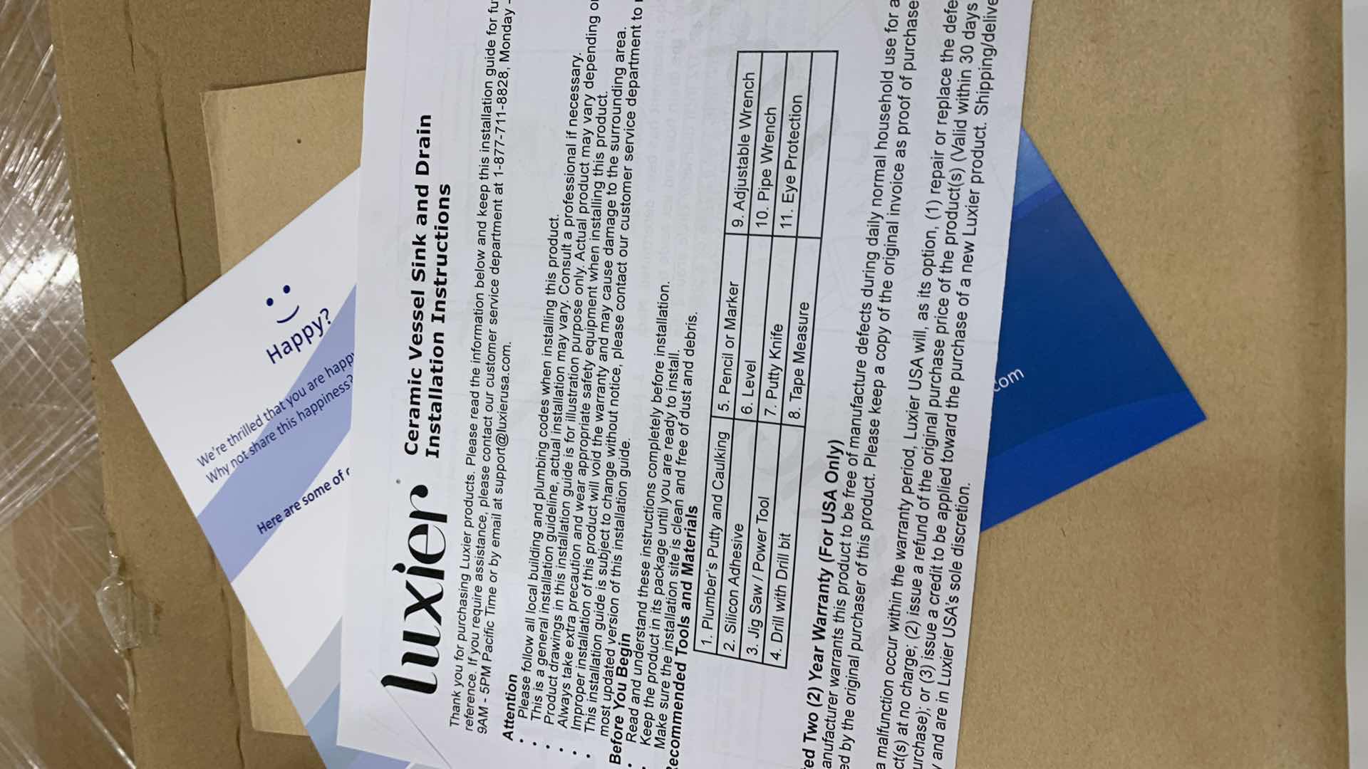 Photo 3 of LUXIER RECTANGULAR 19" BATHROOM CERAMIC VESSEL ART BASIN IN WHITE SINK CS-013