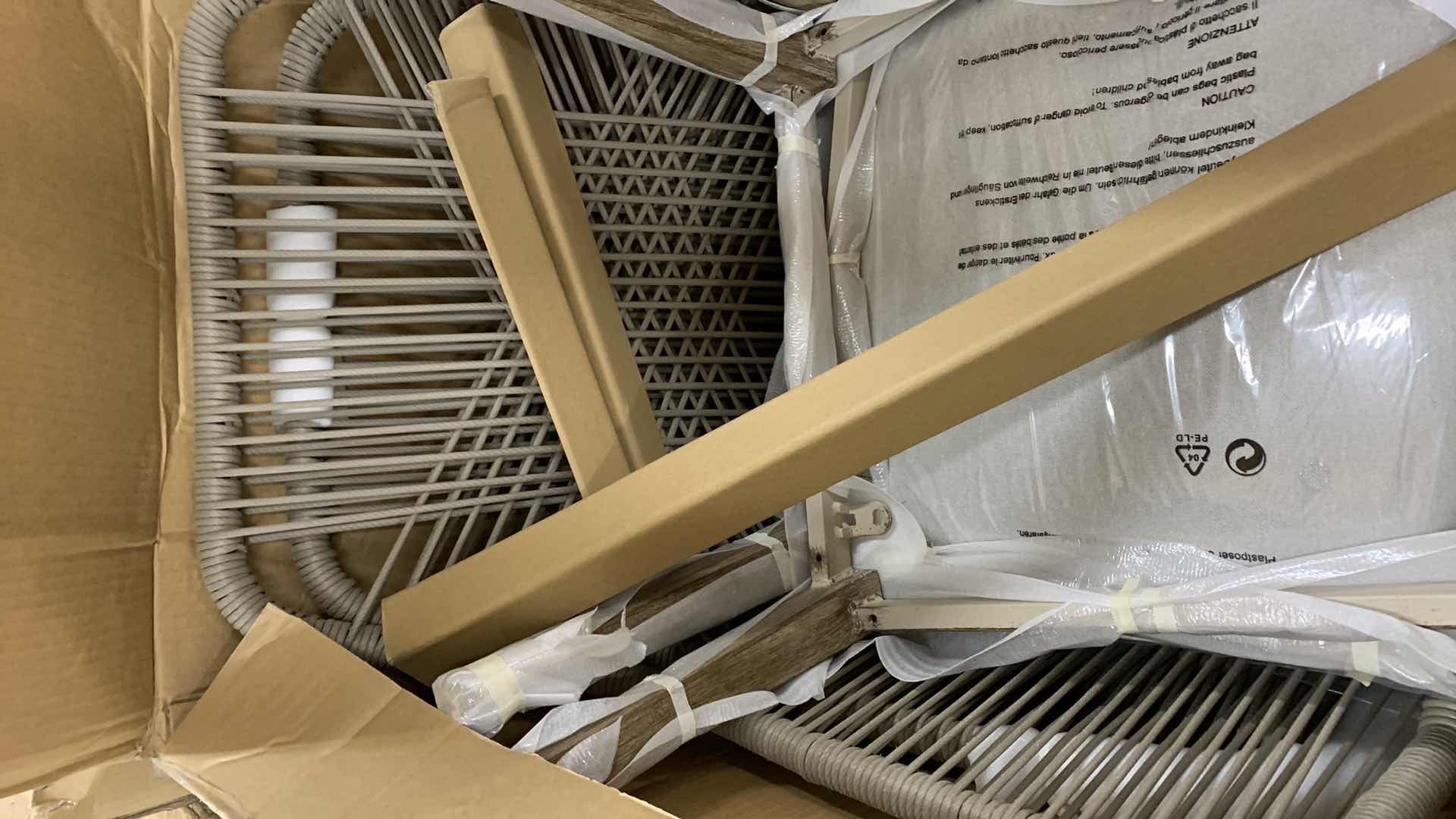 Photo 3 of HAMPTON BAY HAYMONT 2-SWIVEL STEEL WICKER OUTDOOR PATIO DINIG CHAIRS BEIGE COLOR 