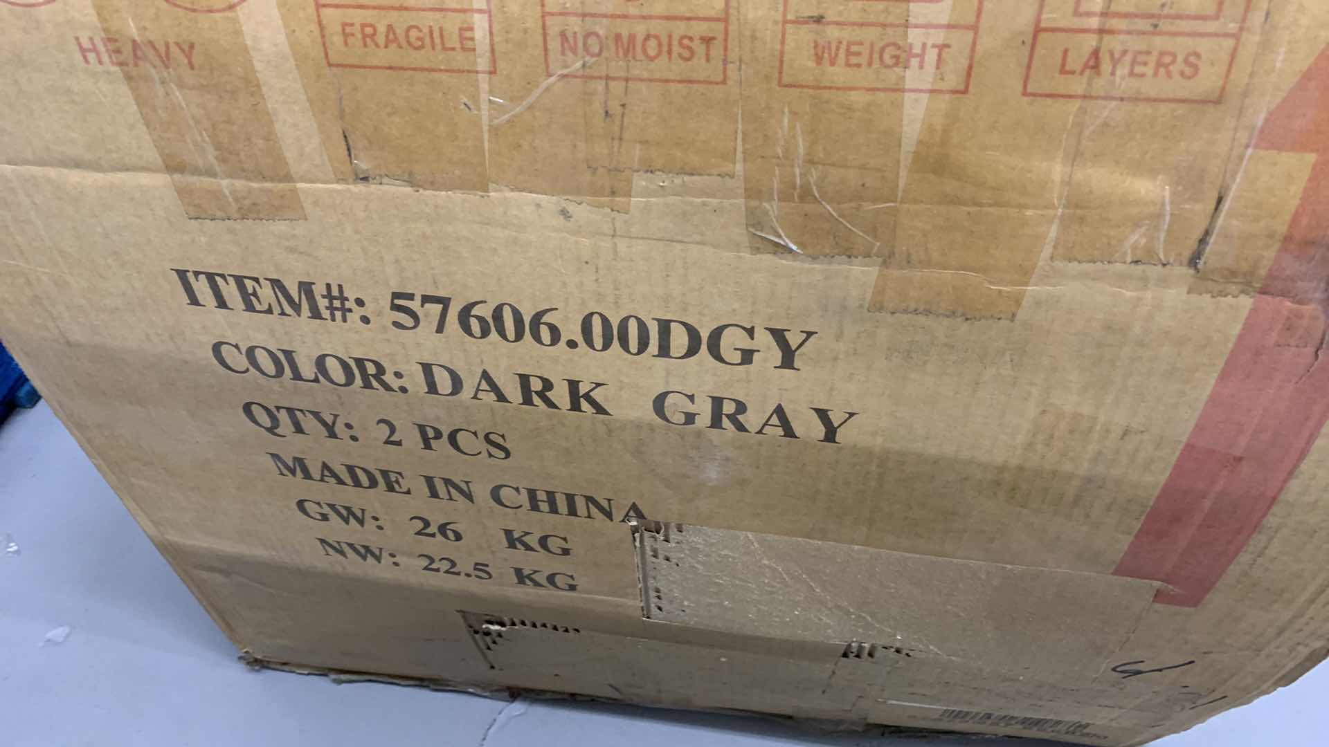 Photo 3 of GDF STUDIOS ARM LESS ACCENT FABRIC CHAIR GREY COLOR MODEL 57606.00DGY