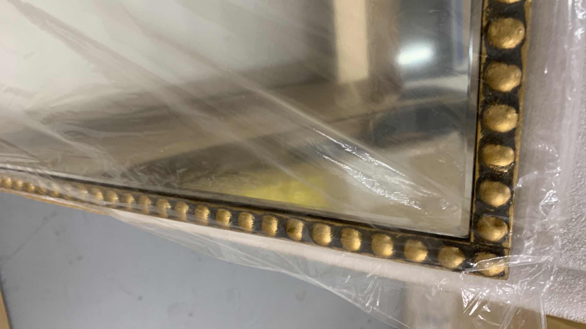 Photo 3 of WALL MIRROR GOLD BEADED ROUNDED ARCH MODEL 1004410434 29" X 40"