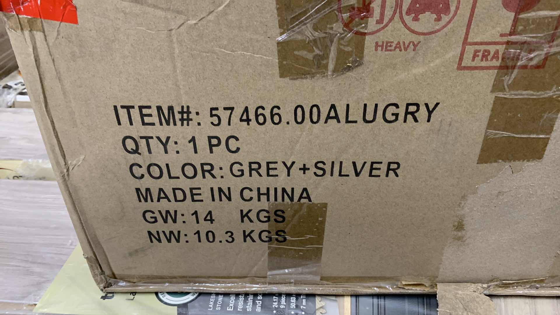 Photo 1 of GDF STUDIOS CHAIR GREY AND SILVER COLOR MODEL 57466ALUGRY 