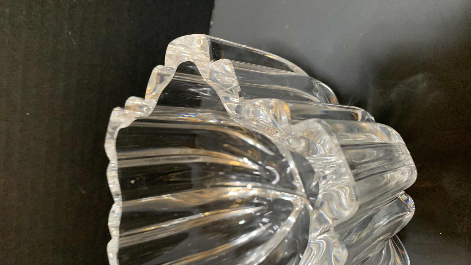 Photo 1 of VINTAGE 70`S OSTA BODA FULL LEAD CRYSTAL BOWL "OLIVIA" SWEDISH GLASS ART