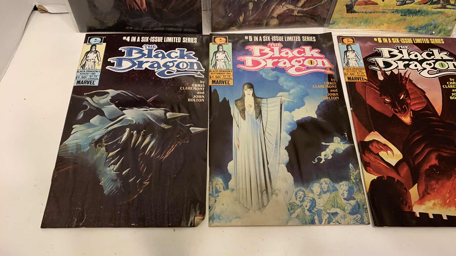 Photo 1 of EPIC COMICS THE BLACK DRAGON # 1,2,3,4,5,6