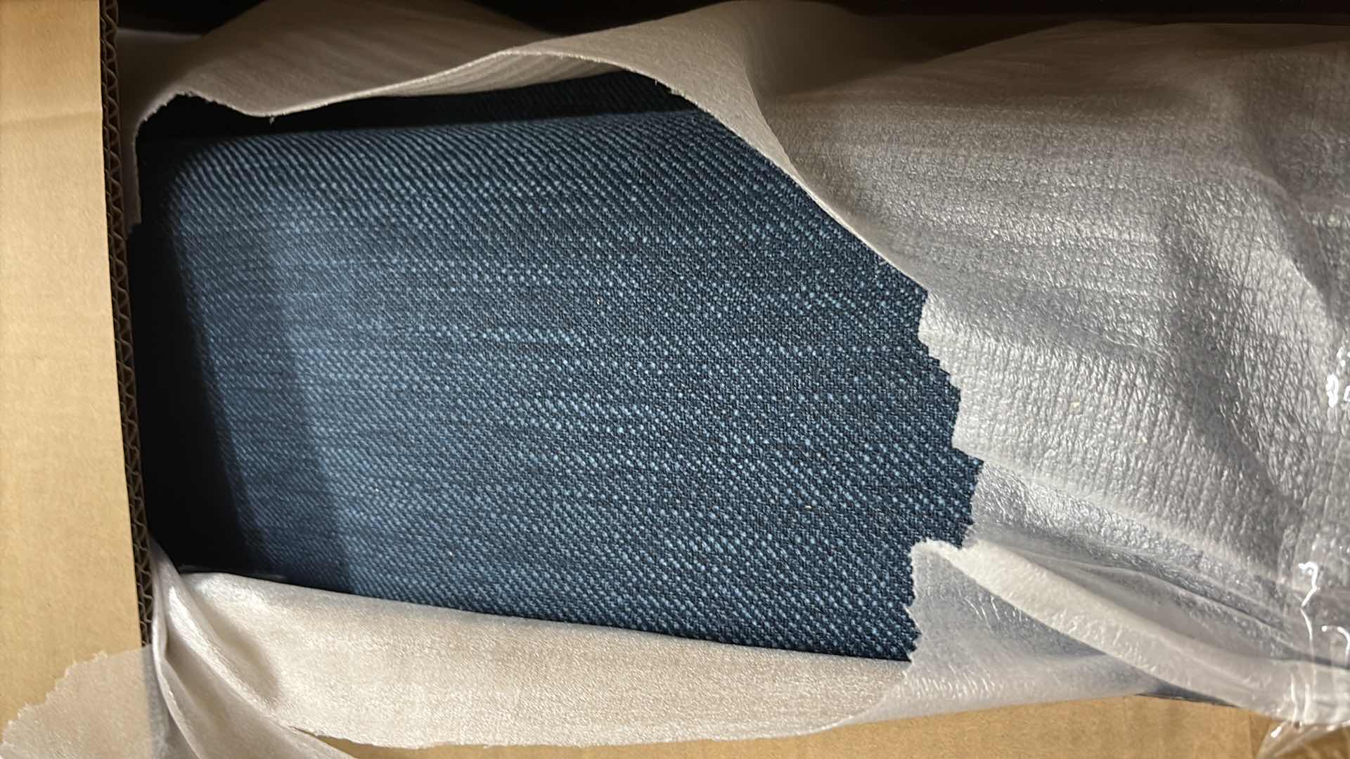 Photo 1 of MAYSIN CONTEMPORARY TUFTED FABRIC 3 SEATER SOFA BLUE