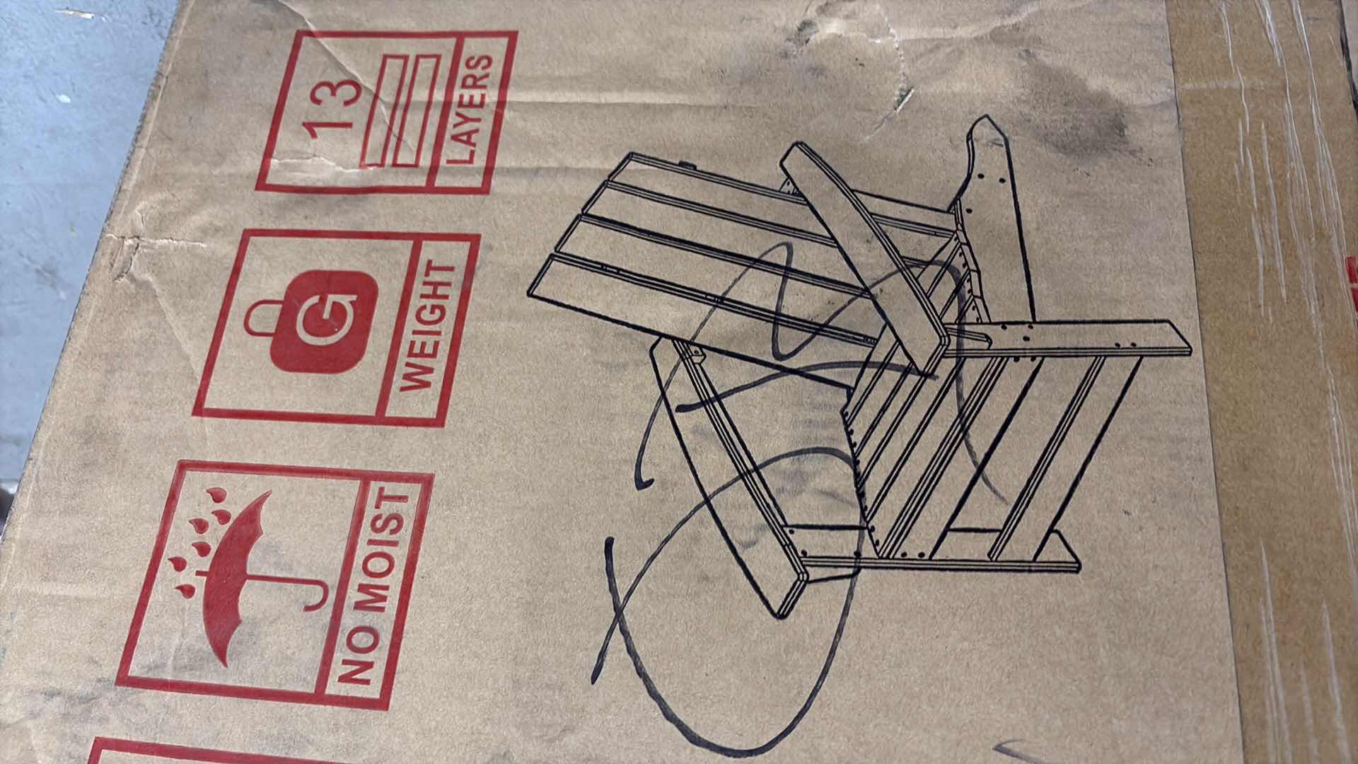 Photo 1 of PANAGIOTA OUTDOOR RESIN ADIRONDACK CHAIR MATTE BLACK 