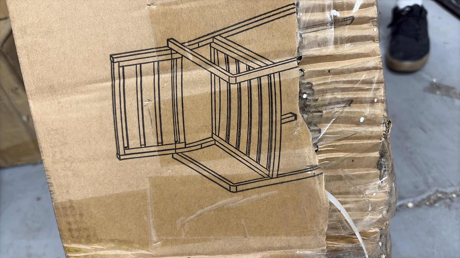 Photo 1 of ERIC OUTDOOR ACACIA WOOD GREY DINING CHAIR SET OF 2