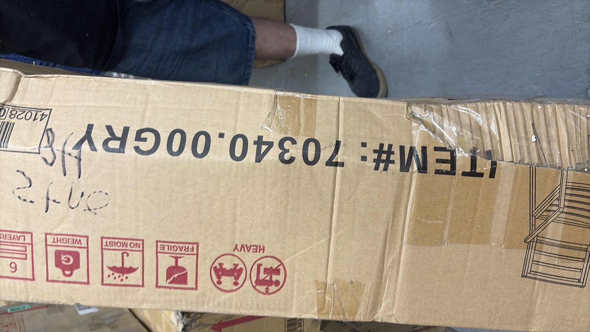 Photo 1 of ERIC OUTDOOR ACACIA WOOD GREY DINING CHAIR SET OF 2