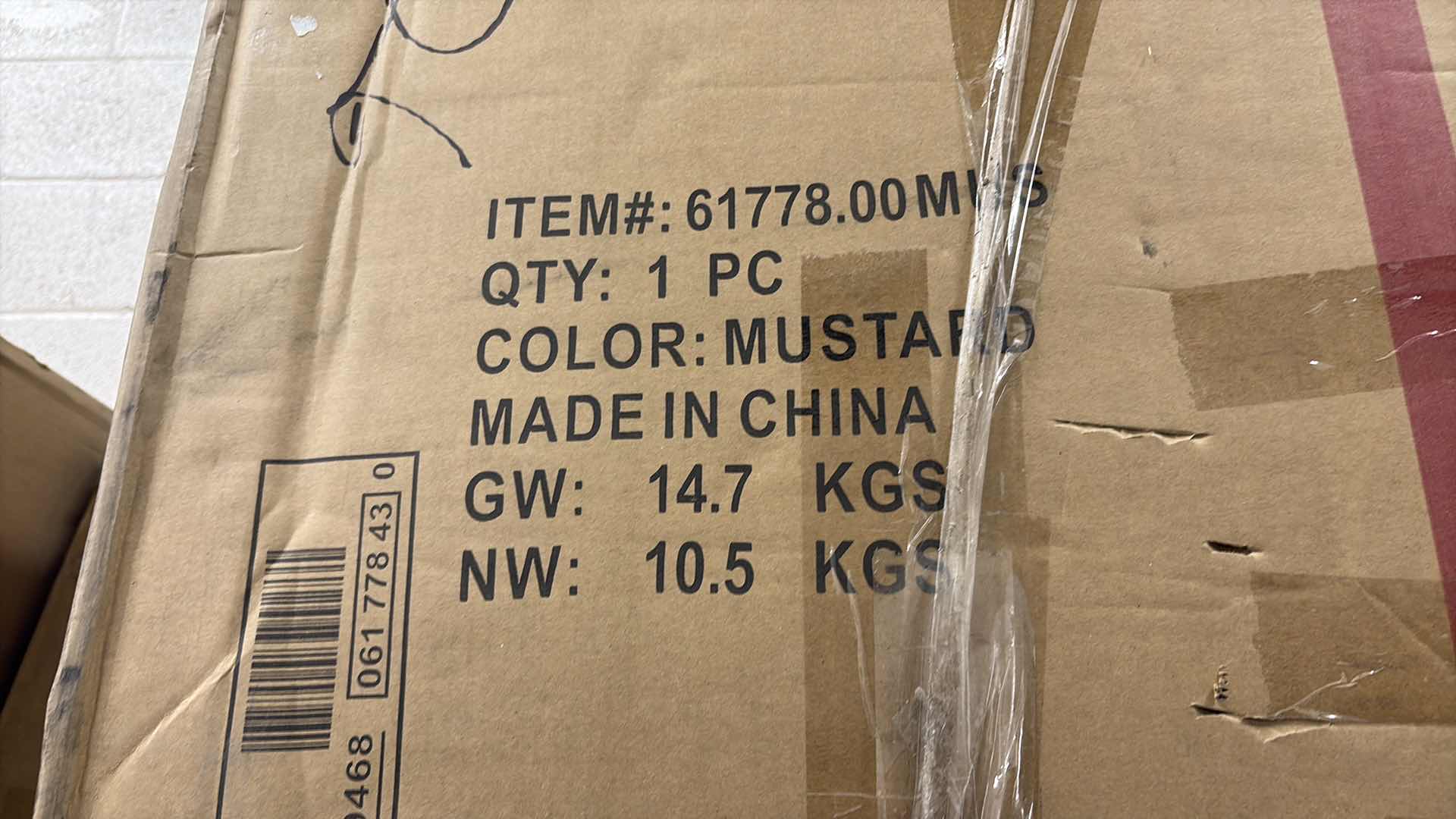 Photo 1 of CALLISTO FABRIC MID-CENTURY BIRCH CLUB CHAIR MUSTARD COLORED