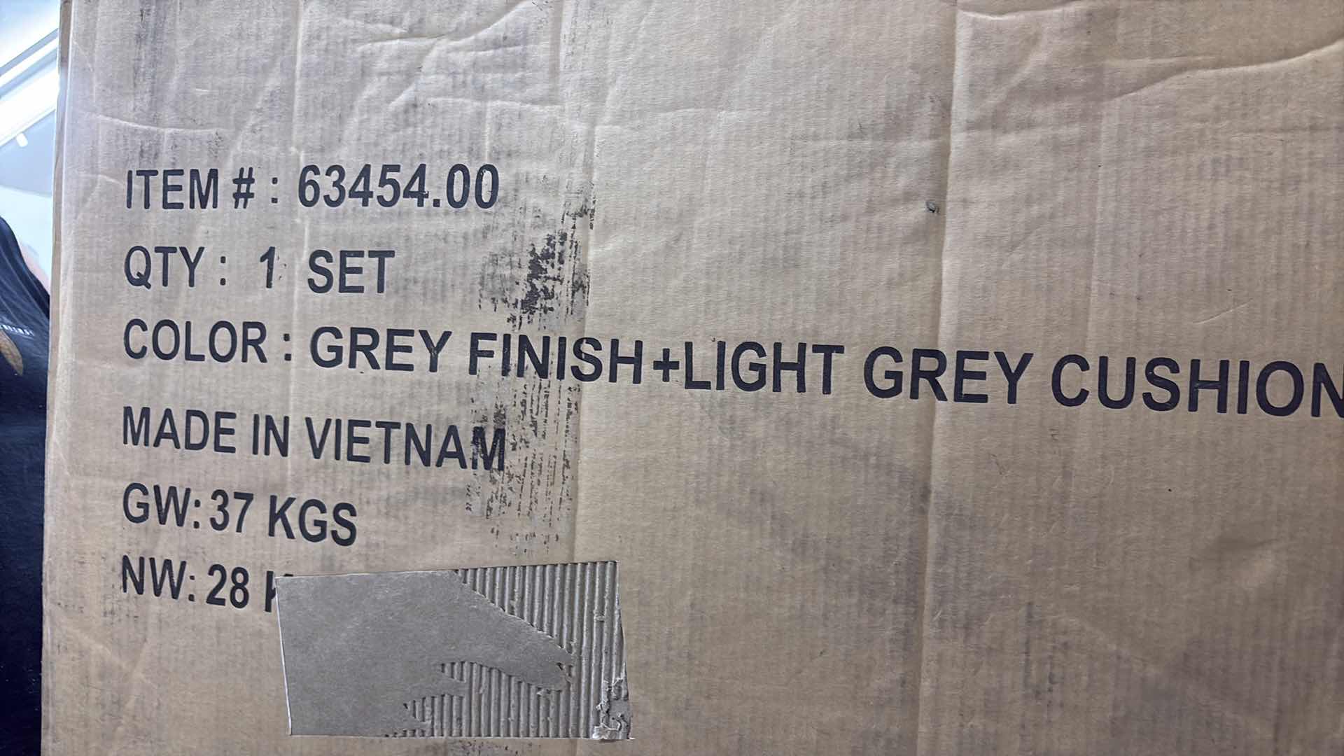 Photo 1 of OTHELLO GRAY ACACIA CONVERTIBLE OUTDOOR SOFA DAYBED + LIGHT GREY CUSHIONS