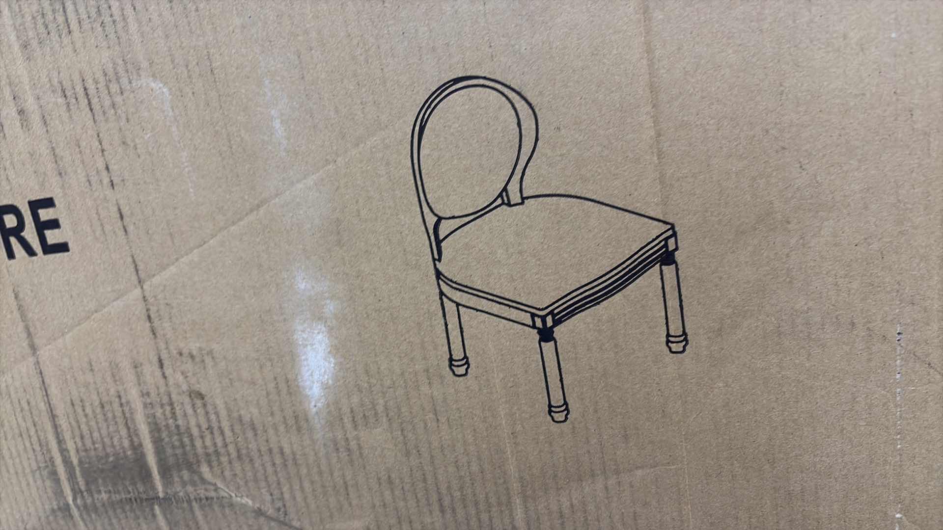 Photo 1 of PHINNAEUS FRENCH COUNTRY FABRIC DINING CHAIRS SET OF 2 