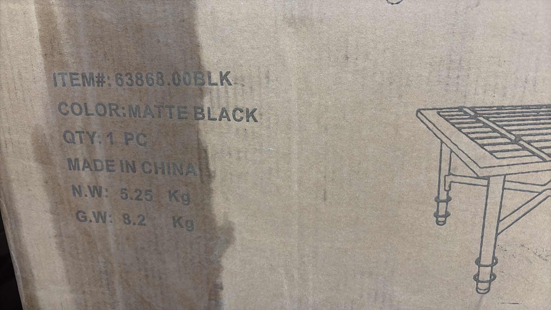 Photo 1 of FRANCIS OUTDOOR ALUMINUM SIDE TABLE MATTE BLACK