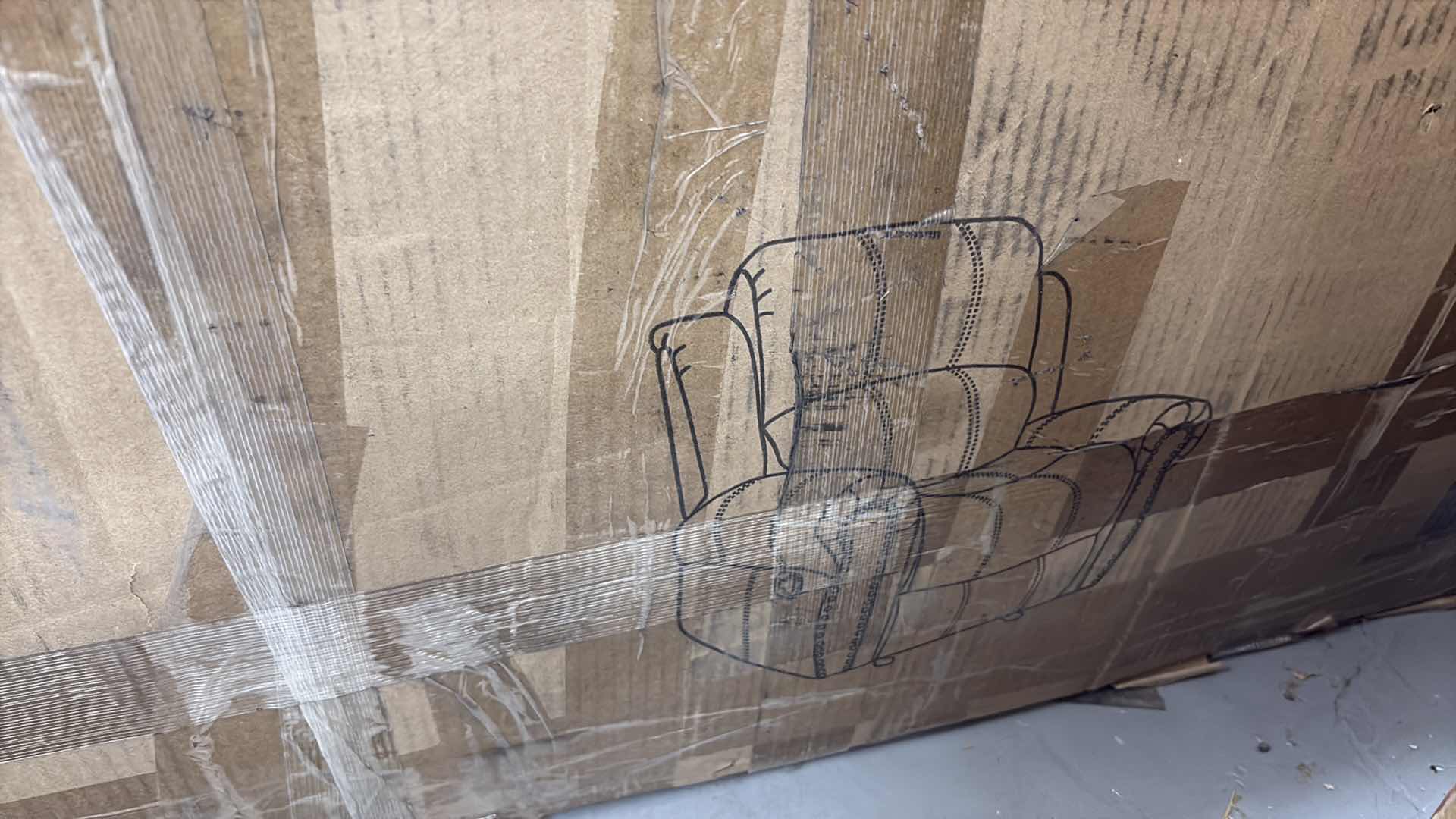 Photo 1 of HARBOR BROWN LEATHER GLIDER RECLINER CLUB CHAIR