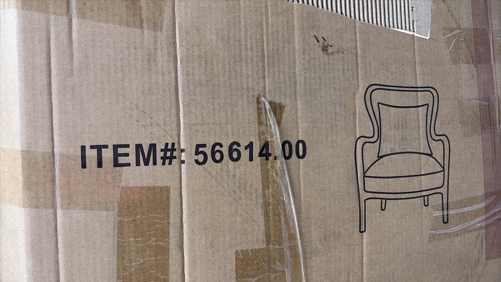 Photo 1 of MILTON BEIGE FABRIC WING CHAIR