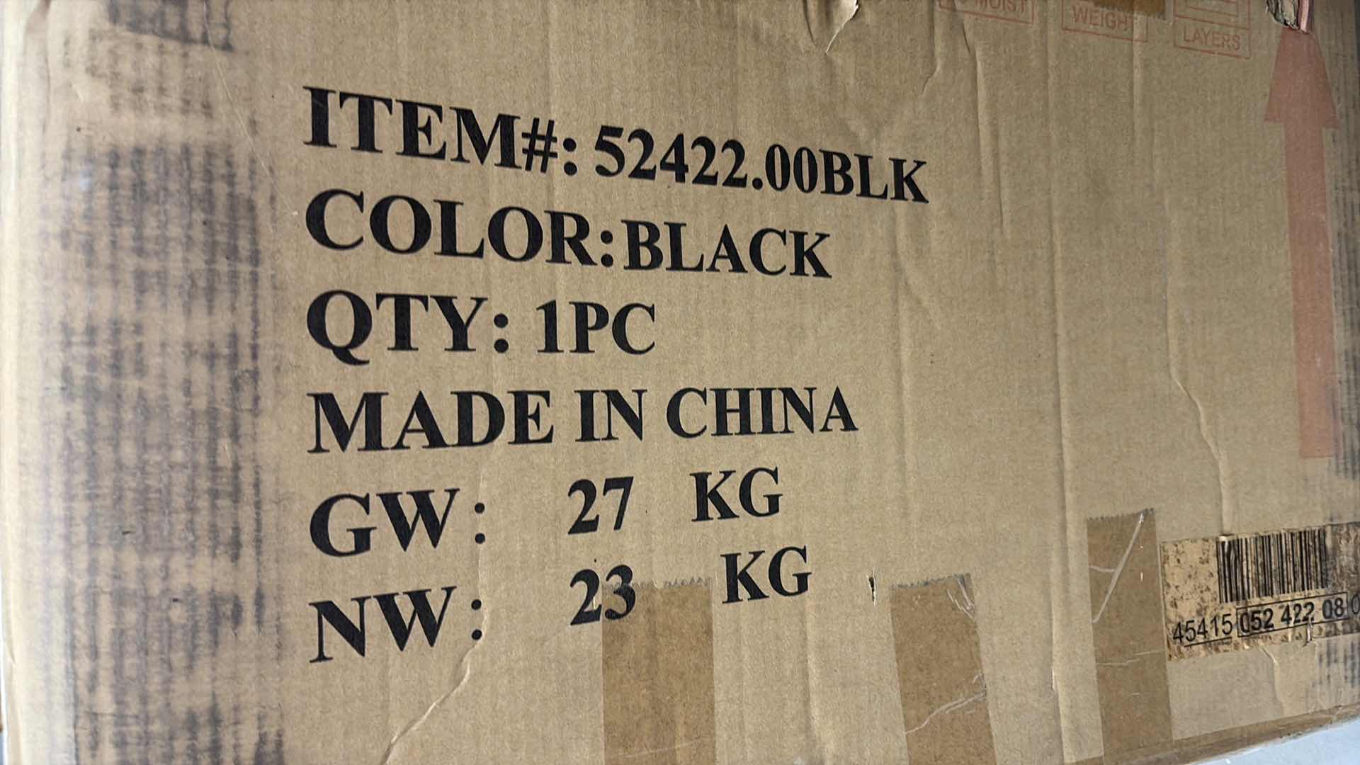 Photo 1 of LUCAS MODERN LEATHER RECLINER BLACK CHAIR