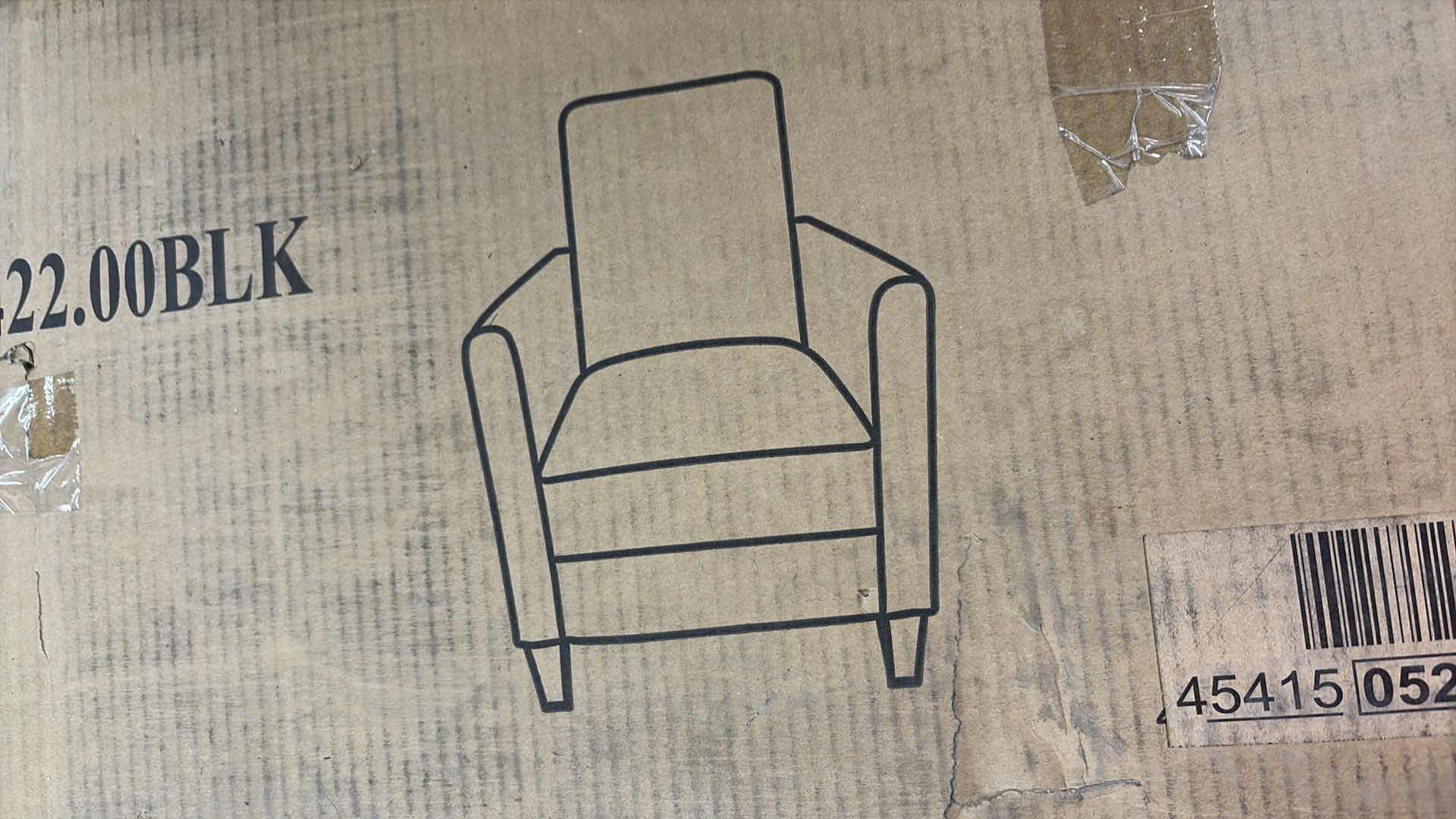 Photo 1 of LUCAS MODERN LEATHER RECLINER BLACK CHAIR