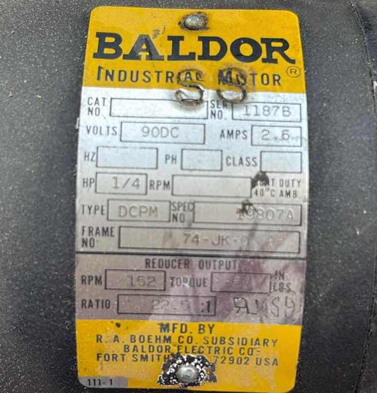 Photo 1 of BALDOR GEAR MOTOR