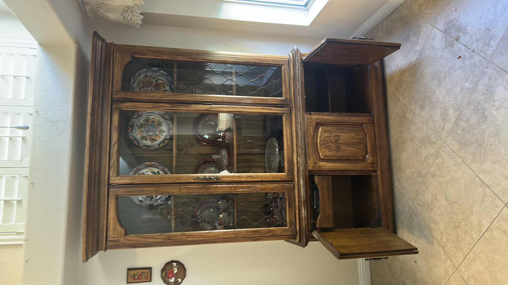 View 3 of VINTAGE 1970s ITALIAN STYLE CHINA CABINET 51 X 28 X 78” CONTENTS NOT INCLUDED