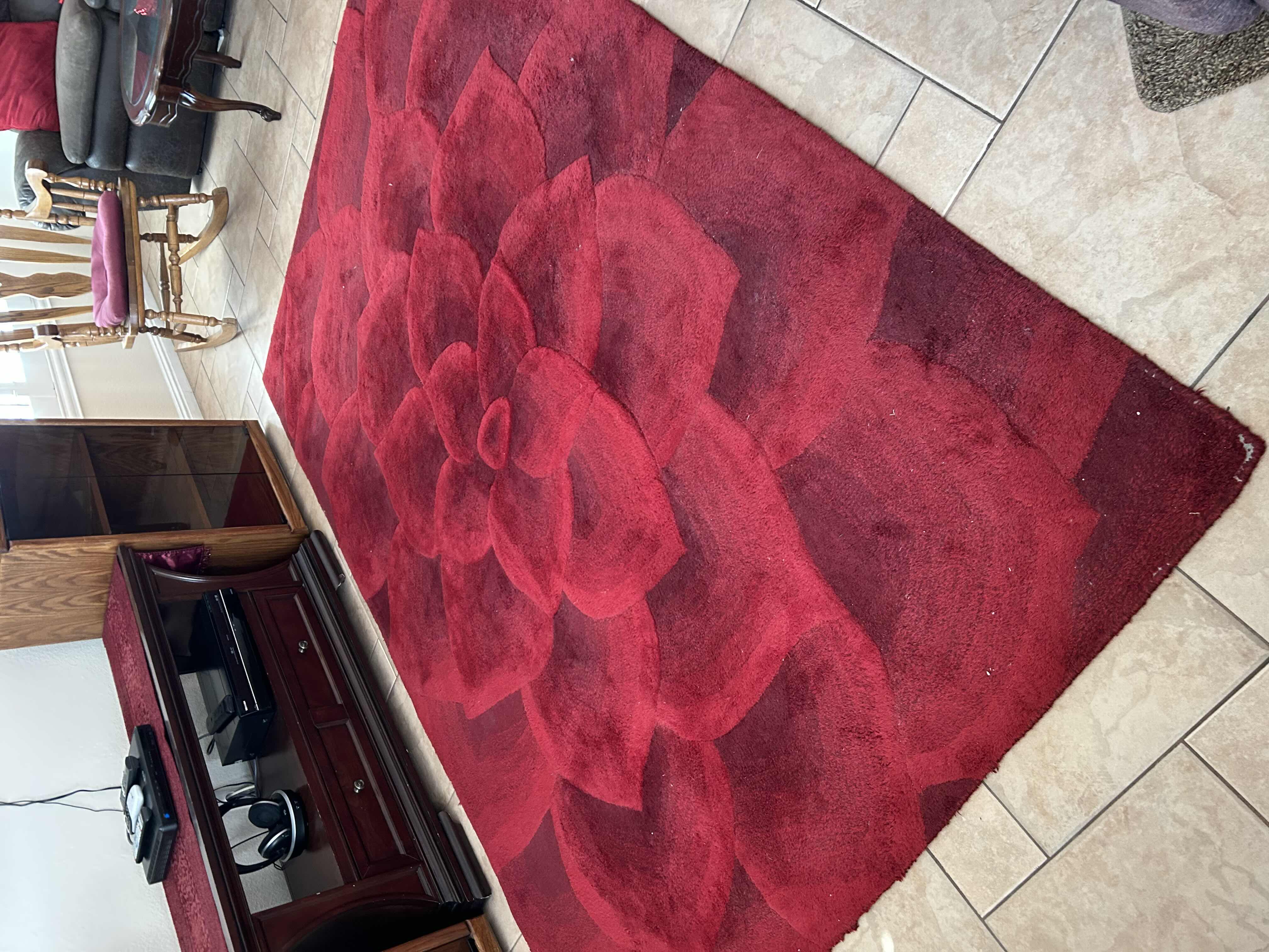 Photo 1 of Pier 1 IMPORTS RED ROSE AREA RUG 6FT X 9FT