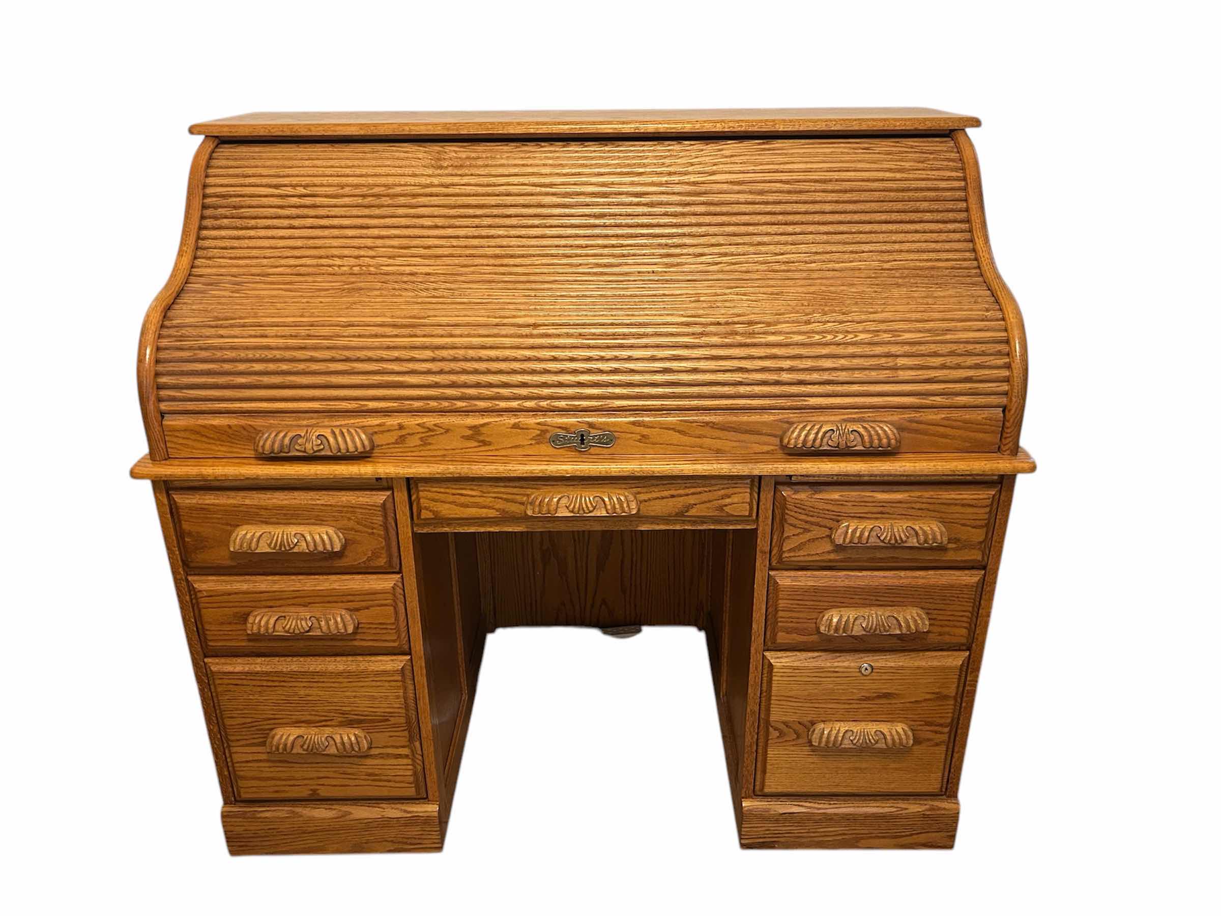 Photo 1 of OAK ROLL TOP DESK 31” X 29” H 48”
