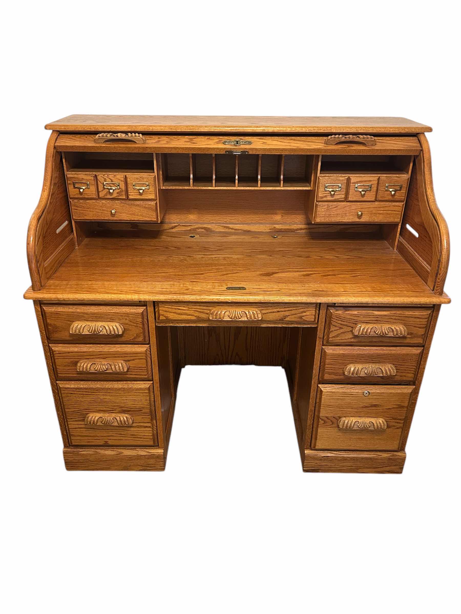 Photo 1 of OAK ROLL TOP DESK 31” X 29” H 48”