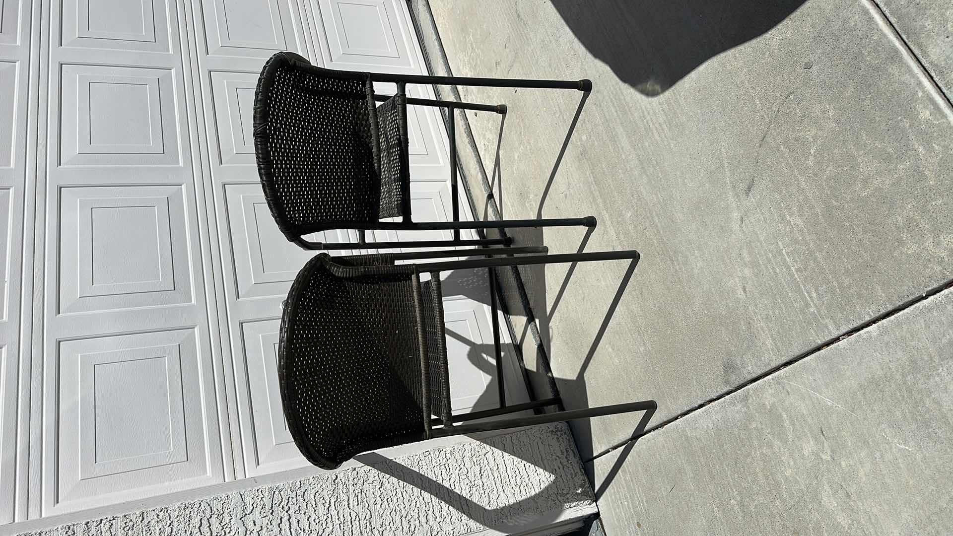 Photo 1 of 2-WICKER BAR STOOLS