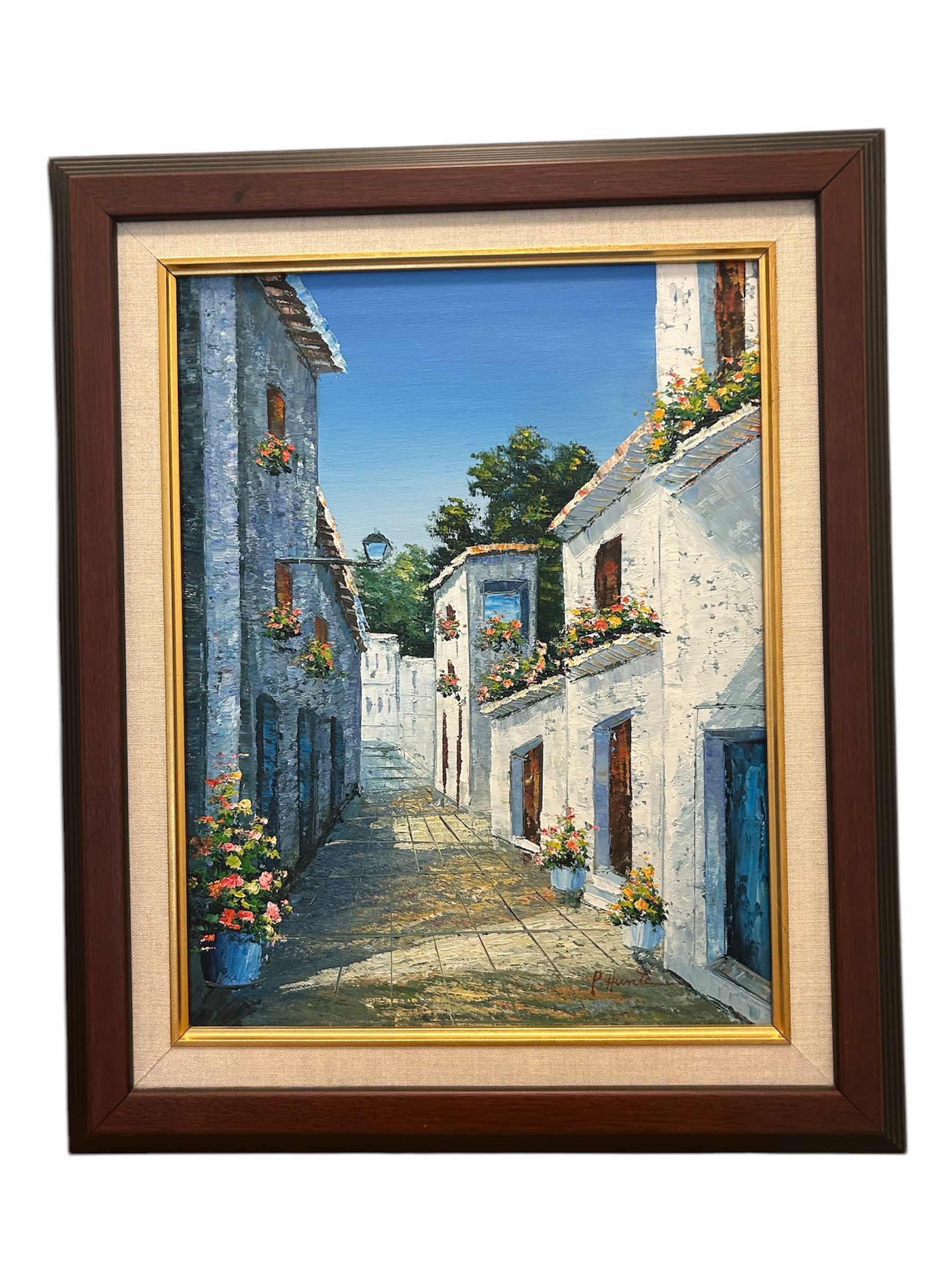 Photo 2 of 2- FRAMED OIL PAINTINGS FROM MEDITERRANEAN 16” X 18”