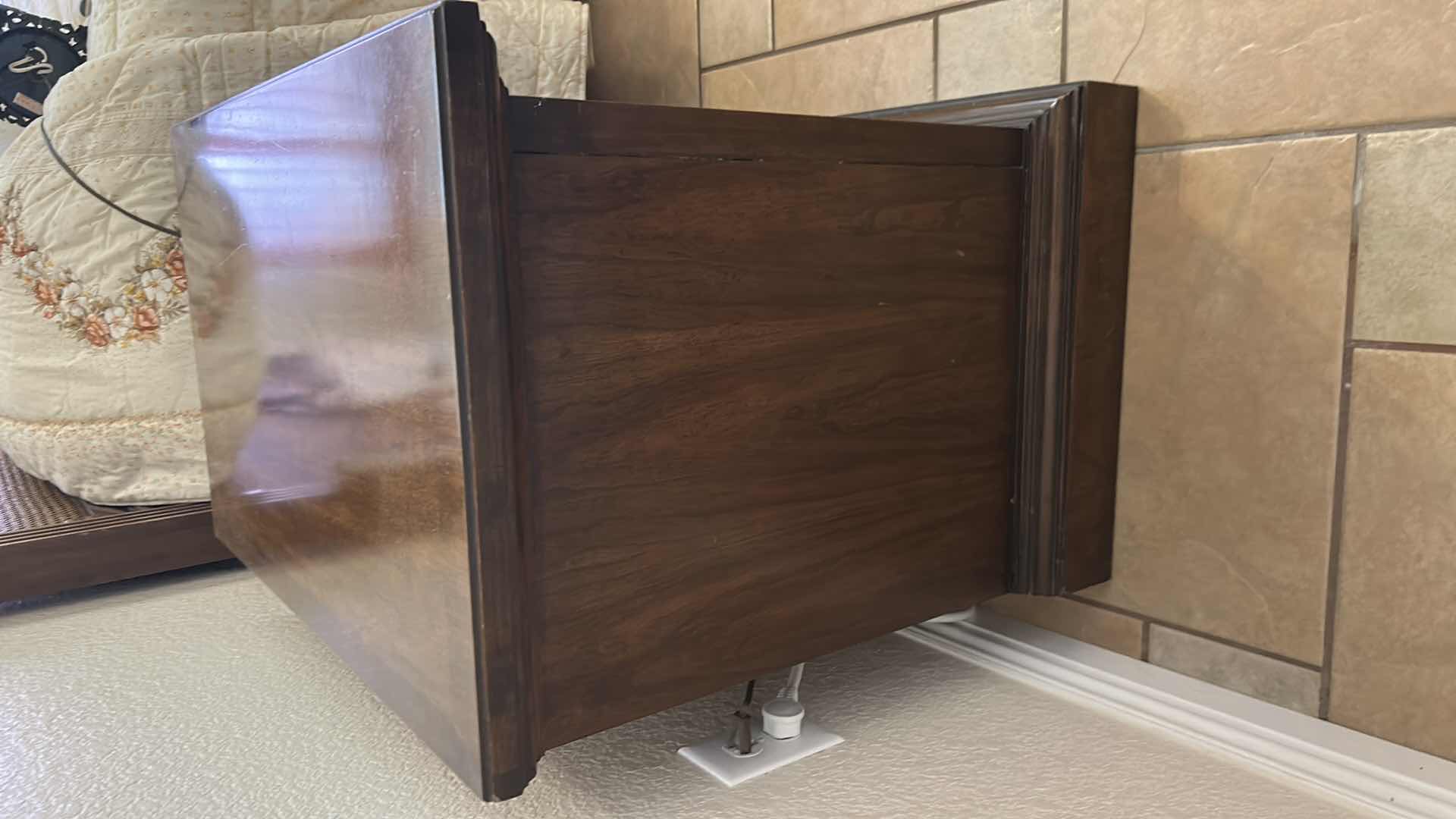 Photo 1 of WALNUT 2 DOOR NIGHT STAND 28” X 17” H 24”