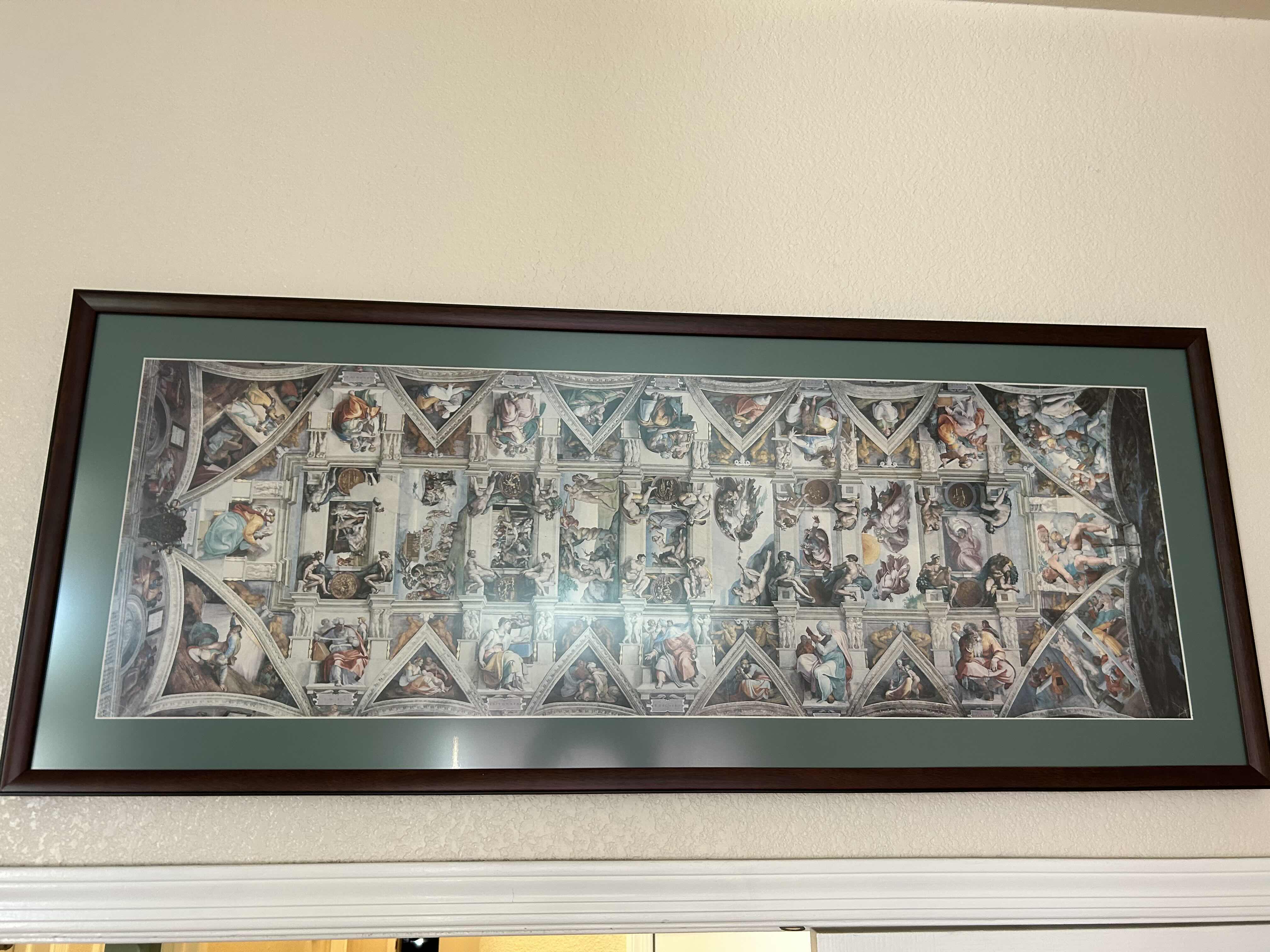 Photo 1 of FRAMED REPRODUCTION OF THE SISTINE CHAPEL CEILING  31” X 45”