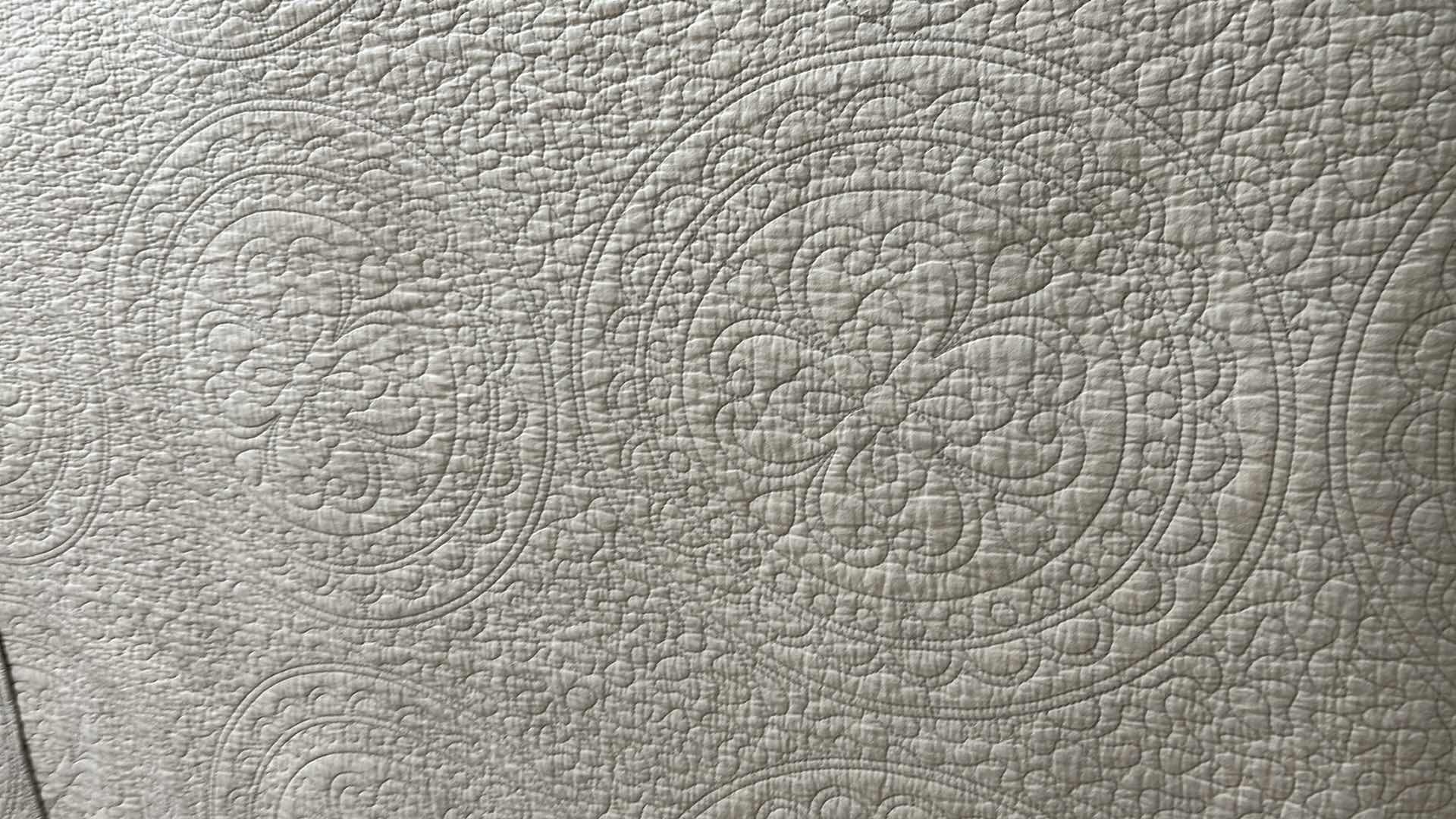 Photo 3 of KING SIZE MATTRESS AND BOX SPRING W BEDDING AND BEDSPREAD