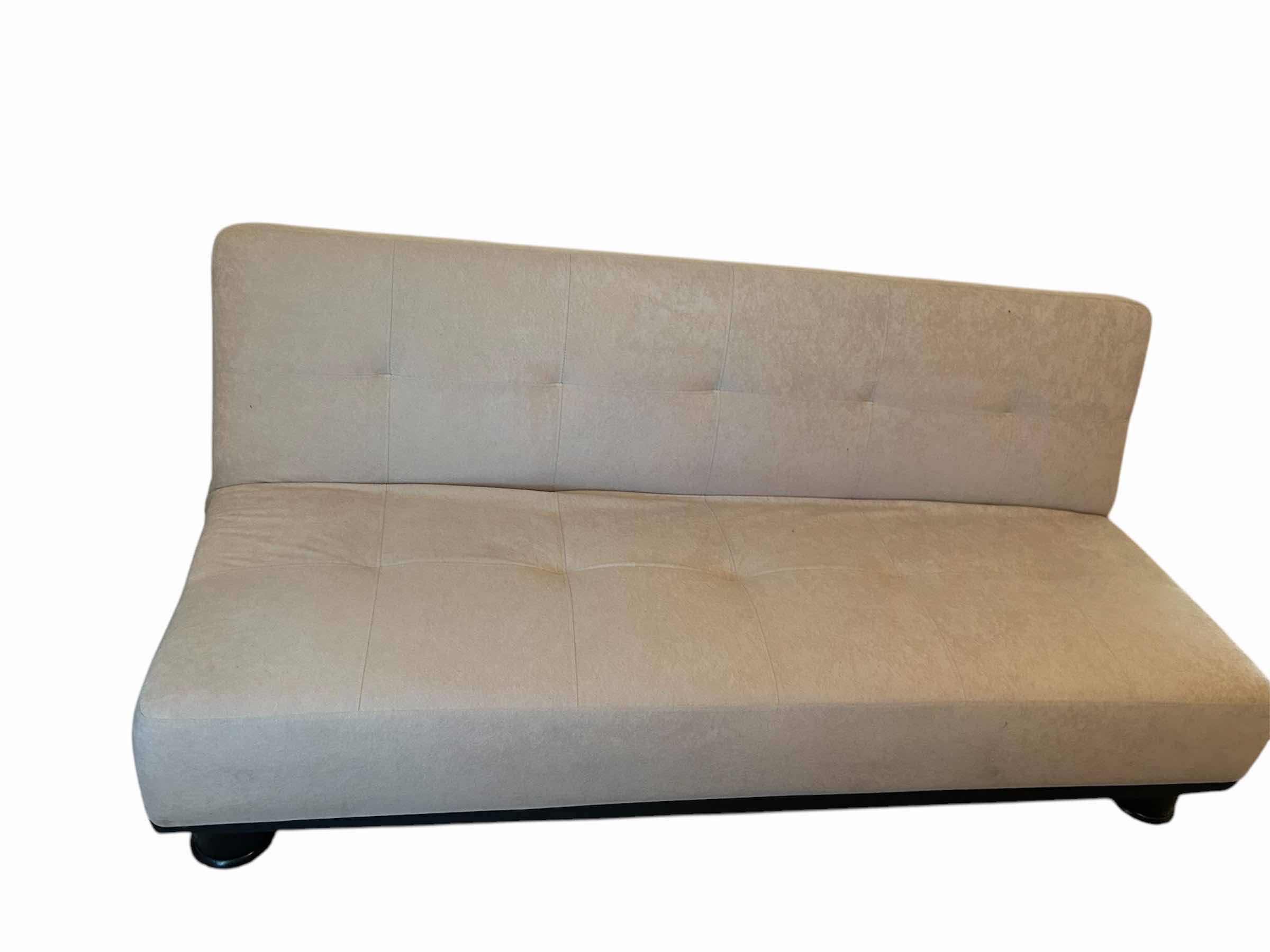 Photo 1 of BEIGE SUEDE LIKE FABRIC FUTON 67” X 40”