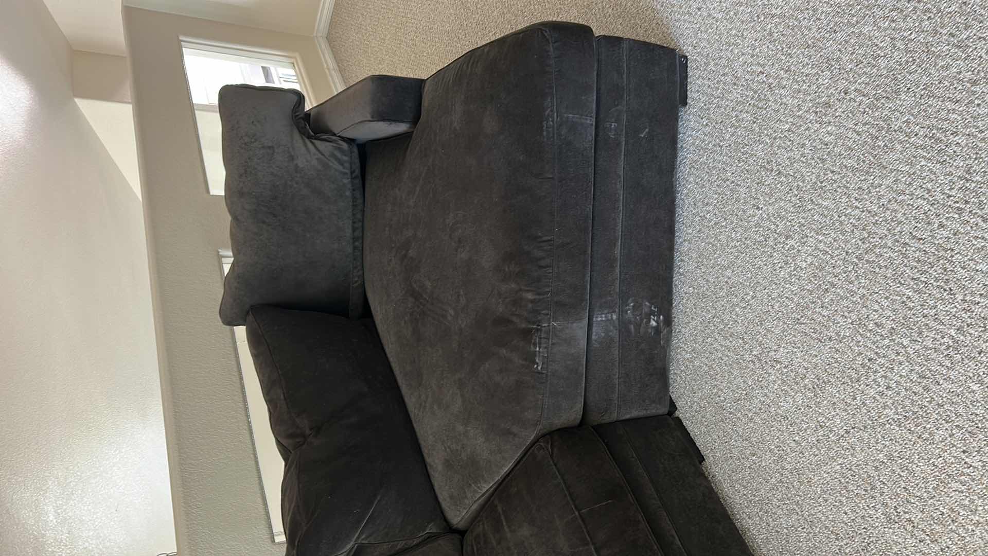 Photo 1 of 3 PIECE BROWN SUEDE LIKE MODULAR SOFA LENGTH 132”