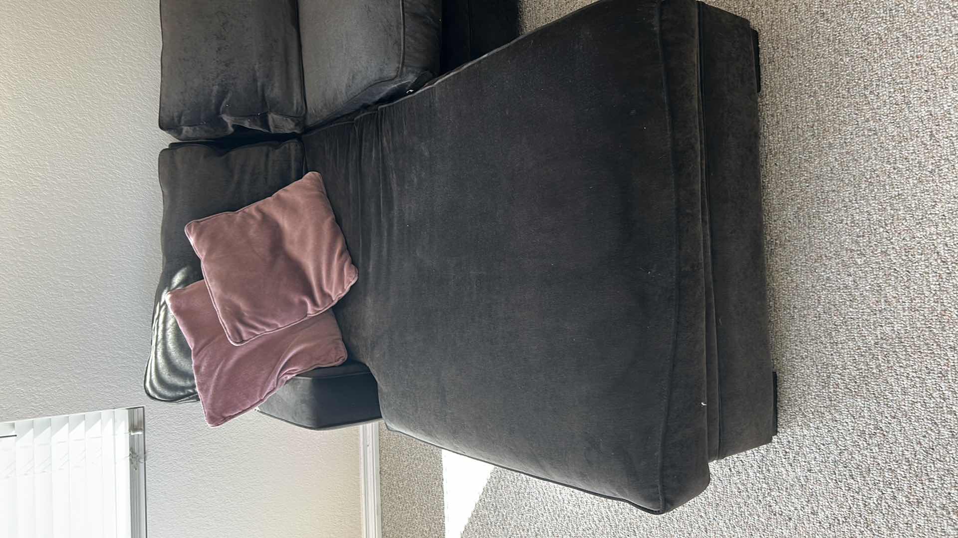 Photo 1 of 3 PIECE BROWN SUEDE LIKE MODULAR SOFA LENGTH 132”