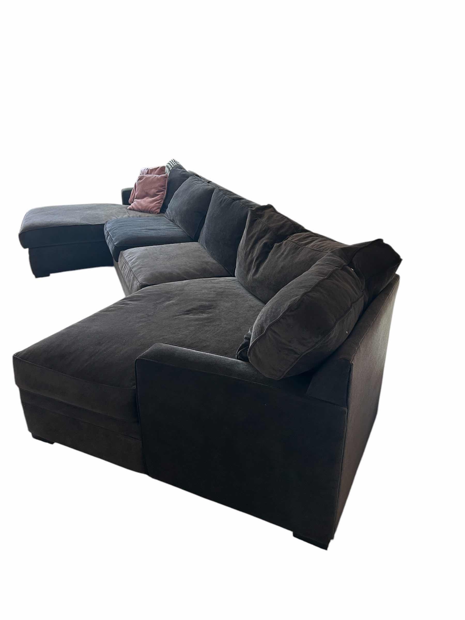 Photo 1 of 3 PIECE BROWN SUEDE LIKE MODULAR SOFA LENGTH 132”