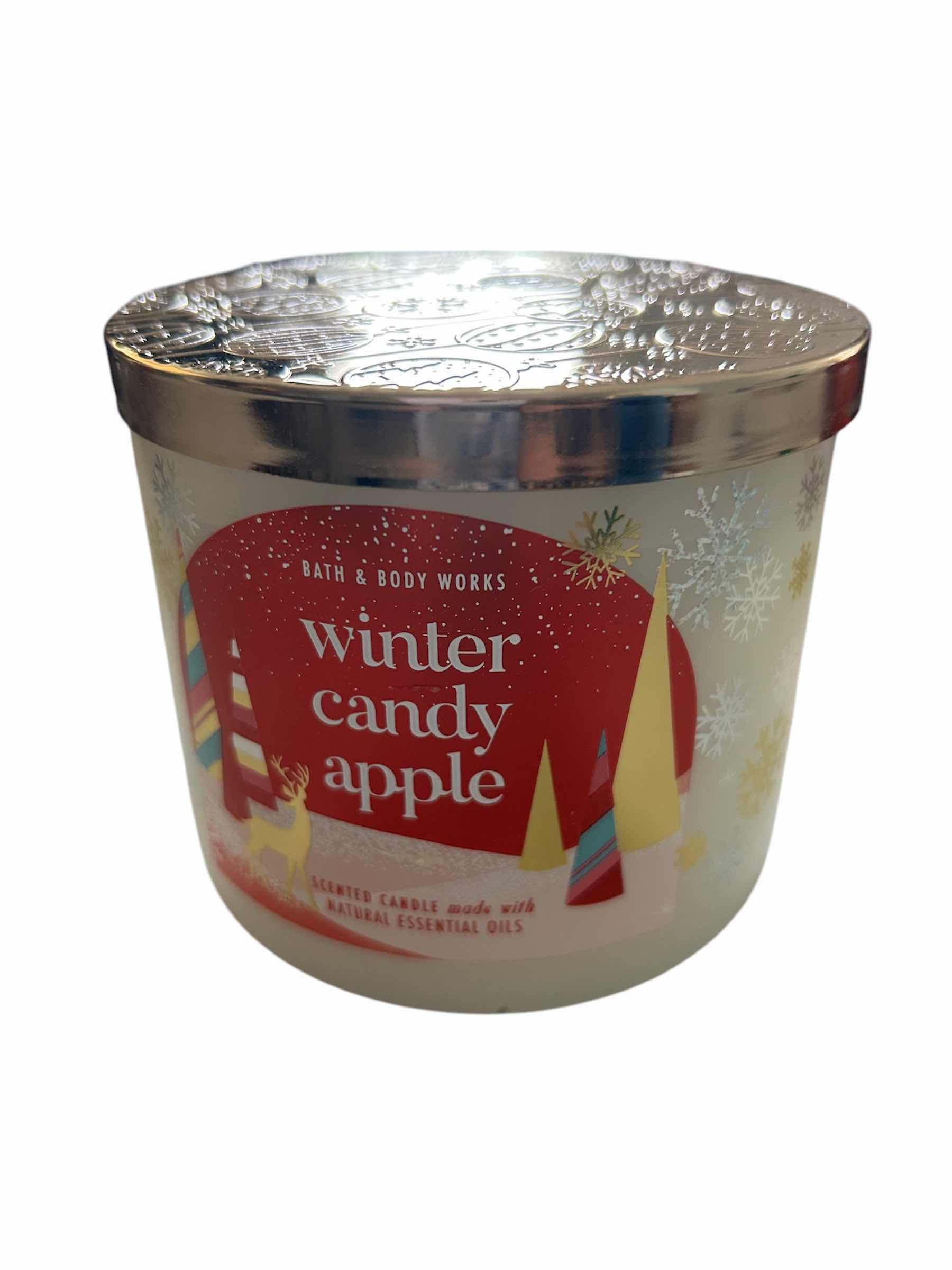 Photo 1 of BATH & BODY WORKS 3-WICK CANDLE 14oz “ WINTER CANDY APPLE “ NIB