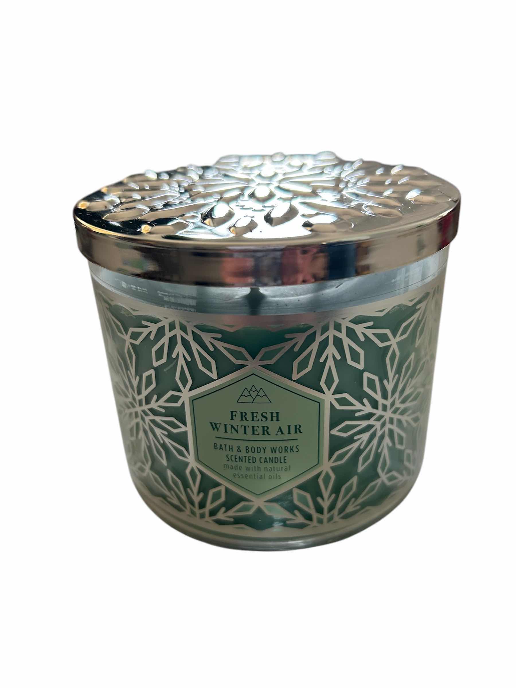 Photo 1 of BATH & BODY WORKS 3-WICK CANDLE 14 oz “FRESH WINTER AIR” NIB