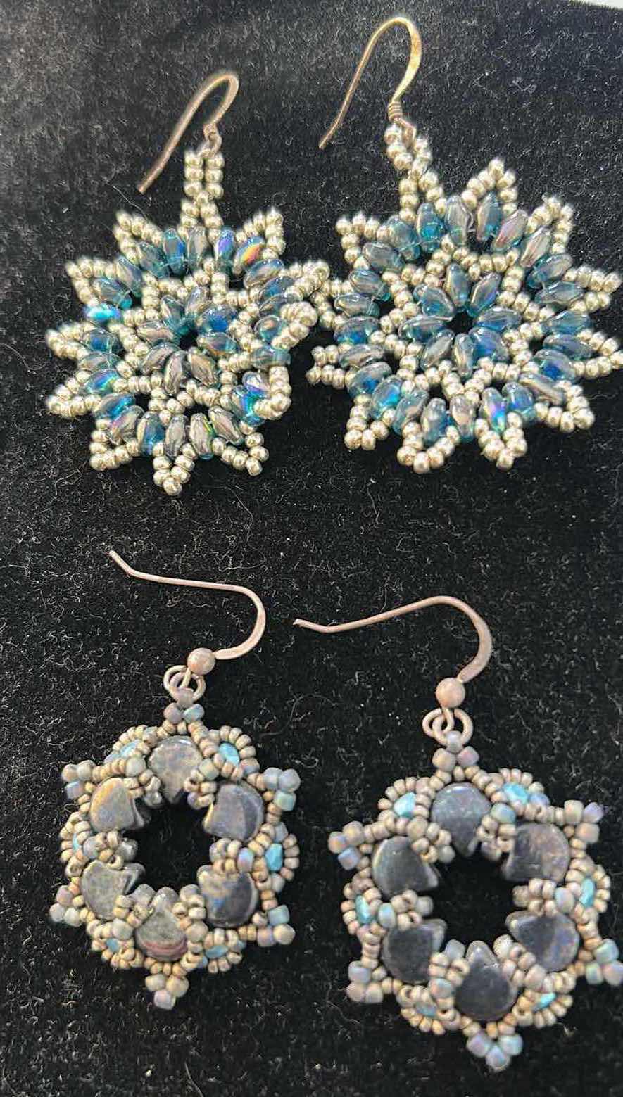 Photo 1 of 3- HAND MADE BEADED EARRINGS