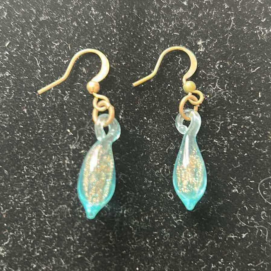 Photo 1 of 2-HAND MADE TEAR DROP EARRINGS RED TURQUOISE