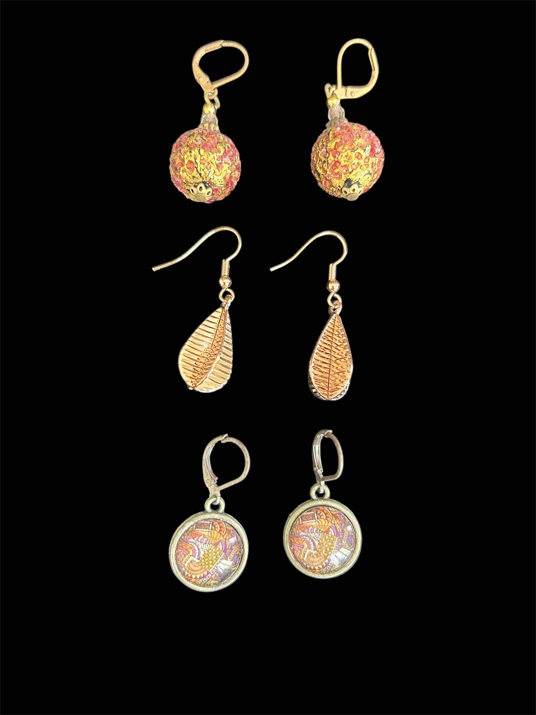 Photo 1 of 3- HANDCRAFTED DANGLE EARRINGS