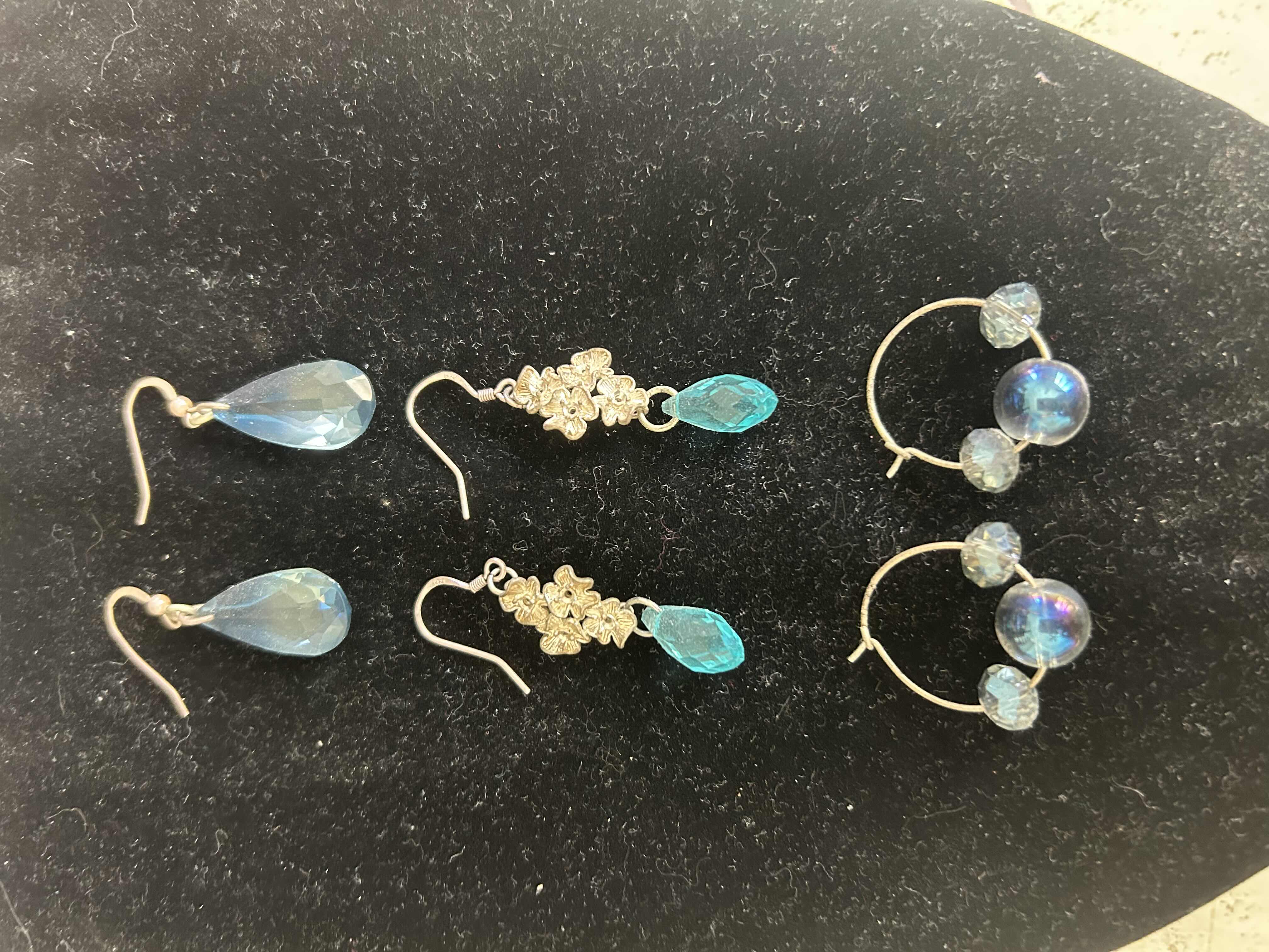 Photo 2 of 3- HAND MADE GEMSTONE DANGLE EARRINGS
