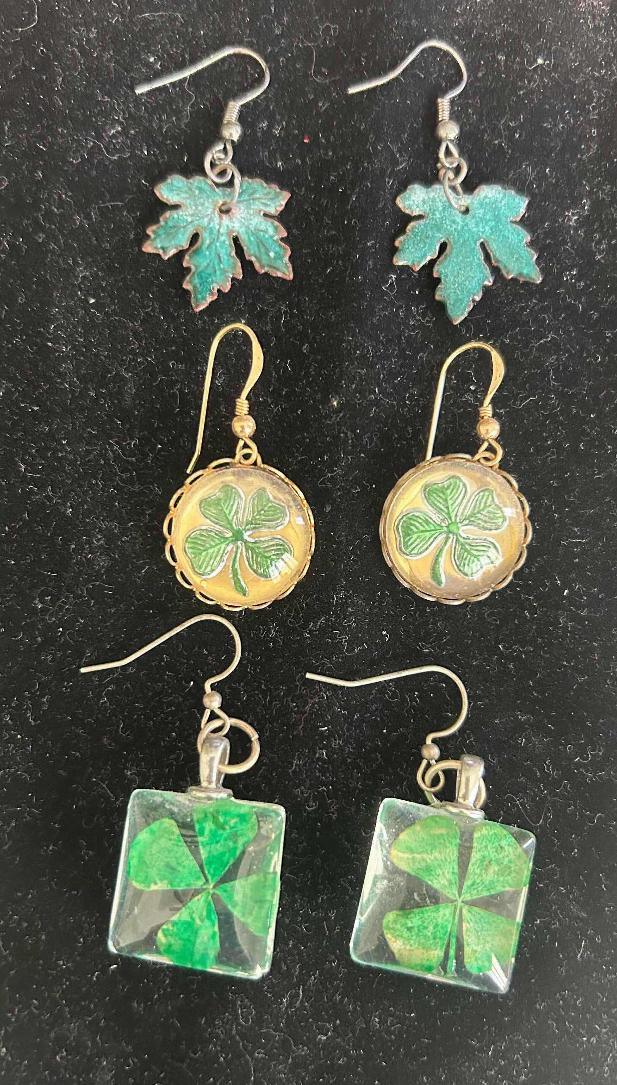 Photo 1 of 3- CLOVER DANGLE EARRINGS