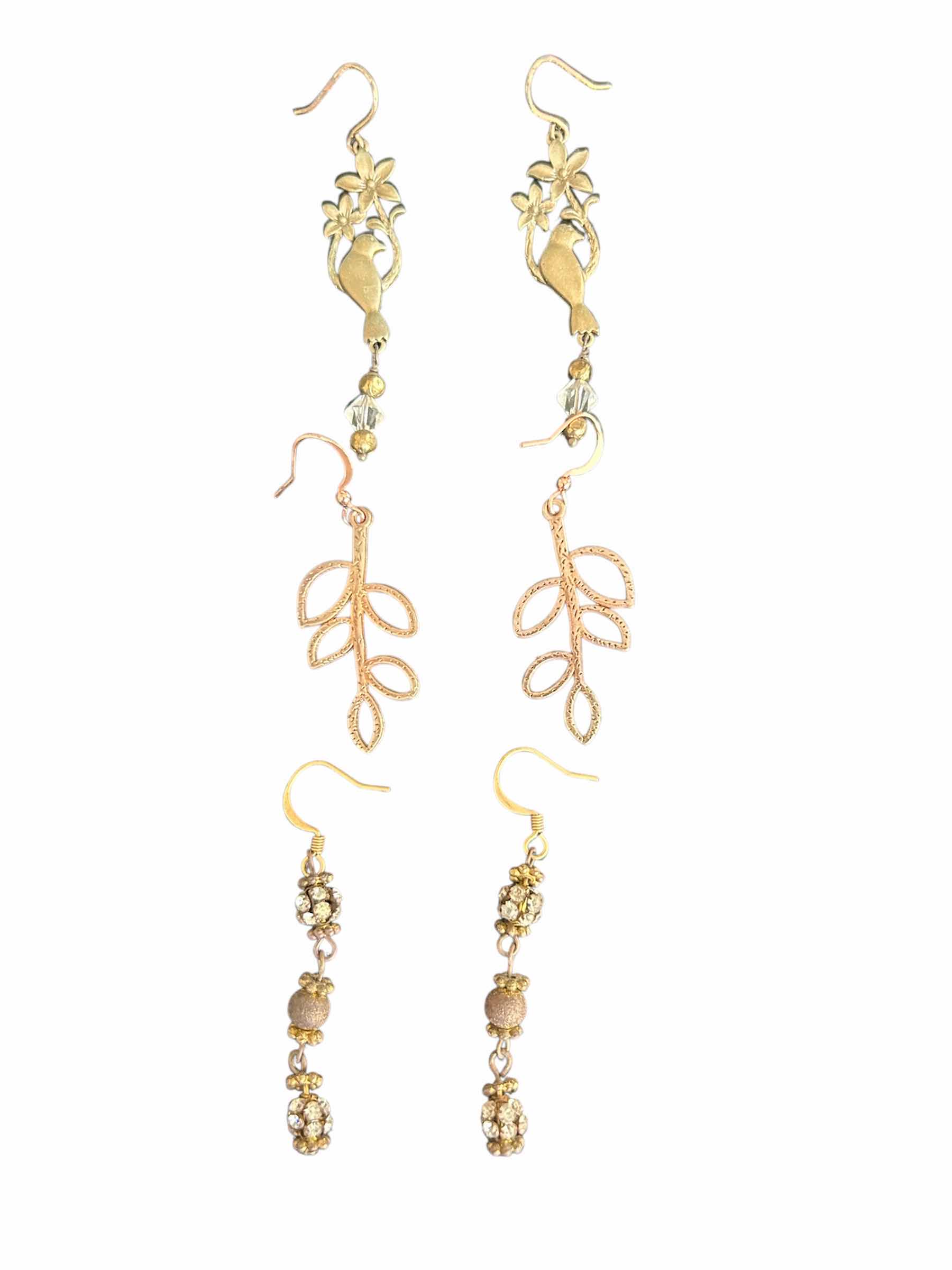 Photo 1 of 3-HANDMADE WEDDING BRIDAL DANGLE EARRINGS