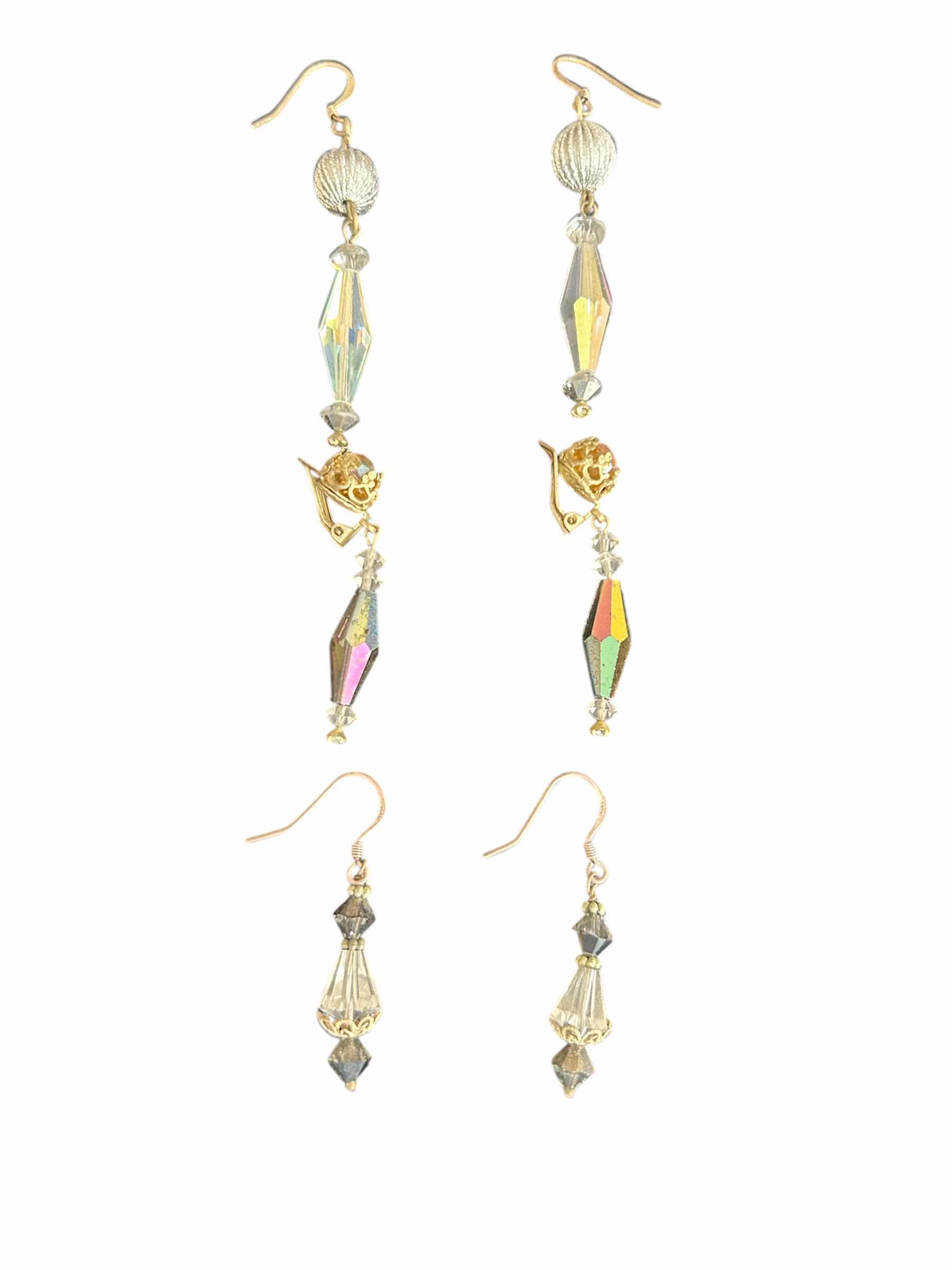 Photo 1 of 3- CRYSTAL DANGLE EARRINGS