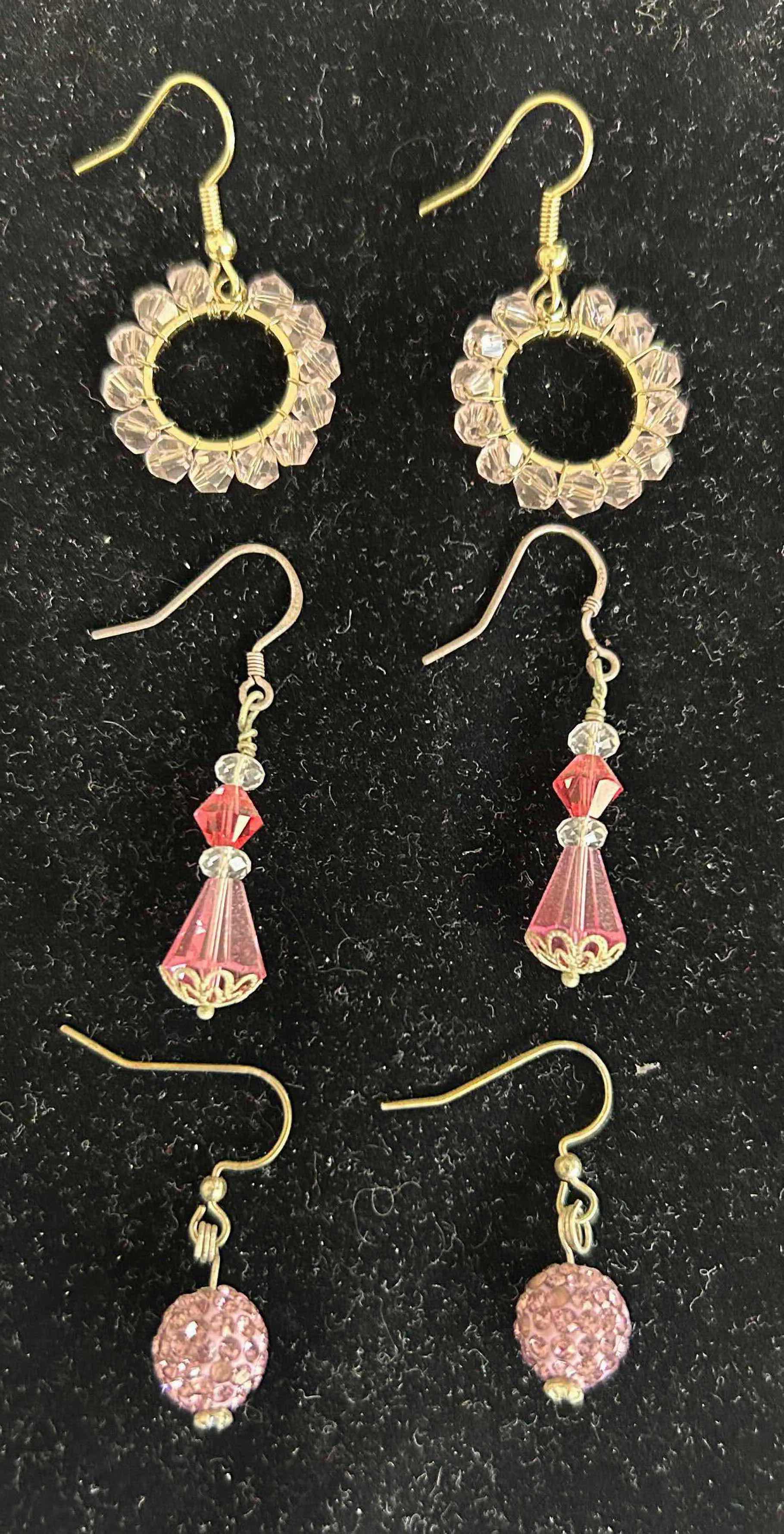 Photo 1 of 3- HANDCRAFTED GEMSTONE DANGLE EARRINGS