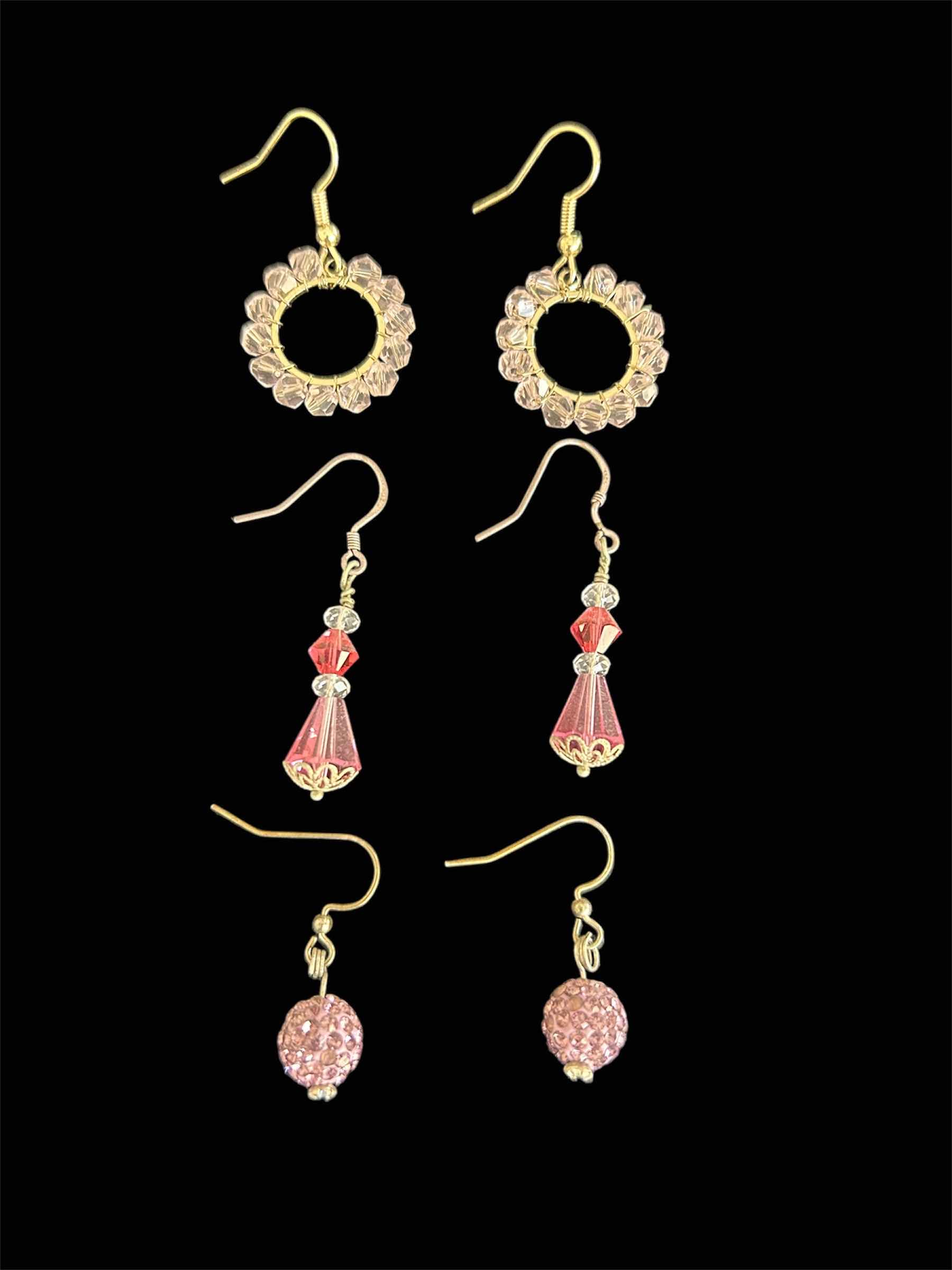 Photo 1 of 3- HANDCRAFTED GEMSTONE DANGLE EARRINGS