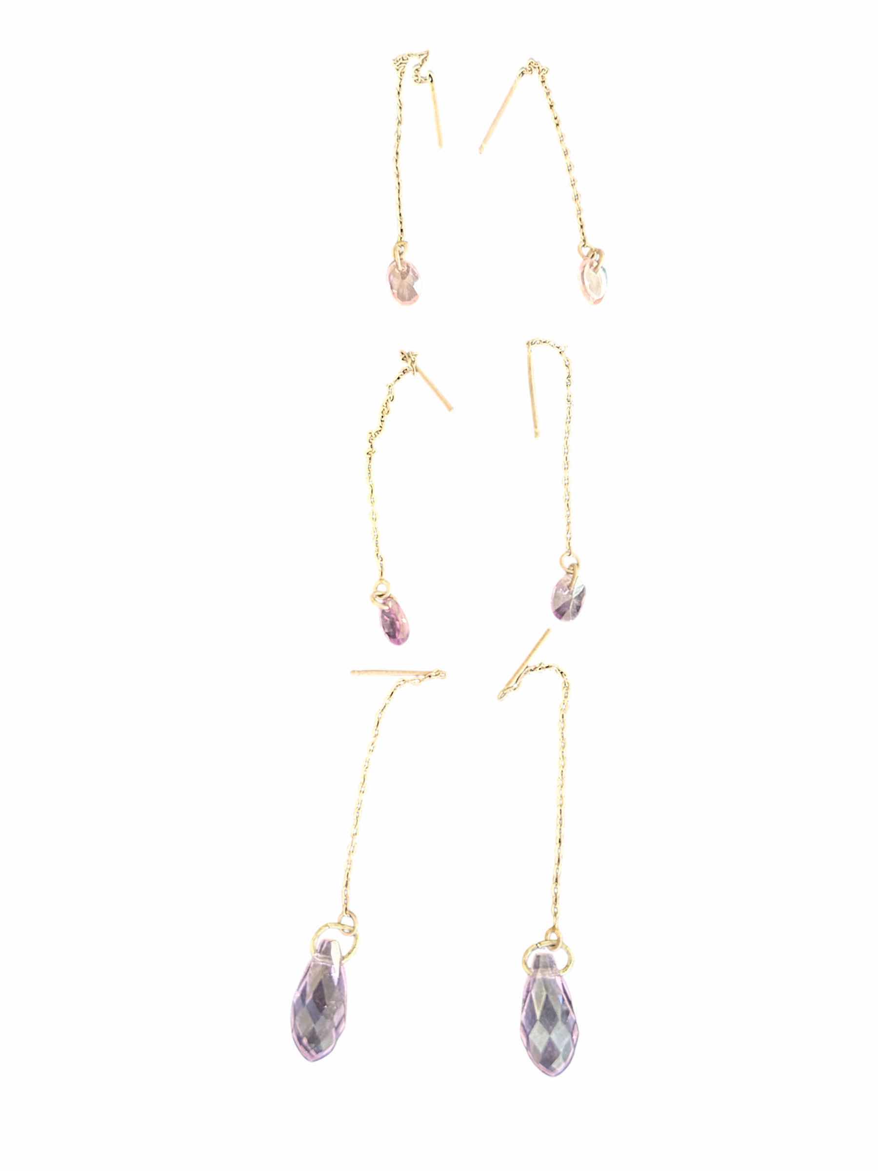 Photo 1 of 3- WATER DROP GEMSTONE EARRINGS