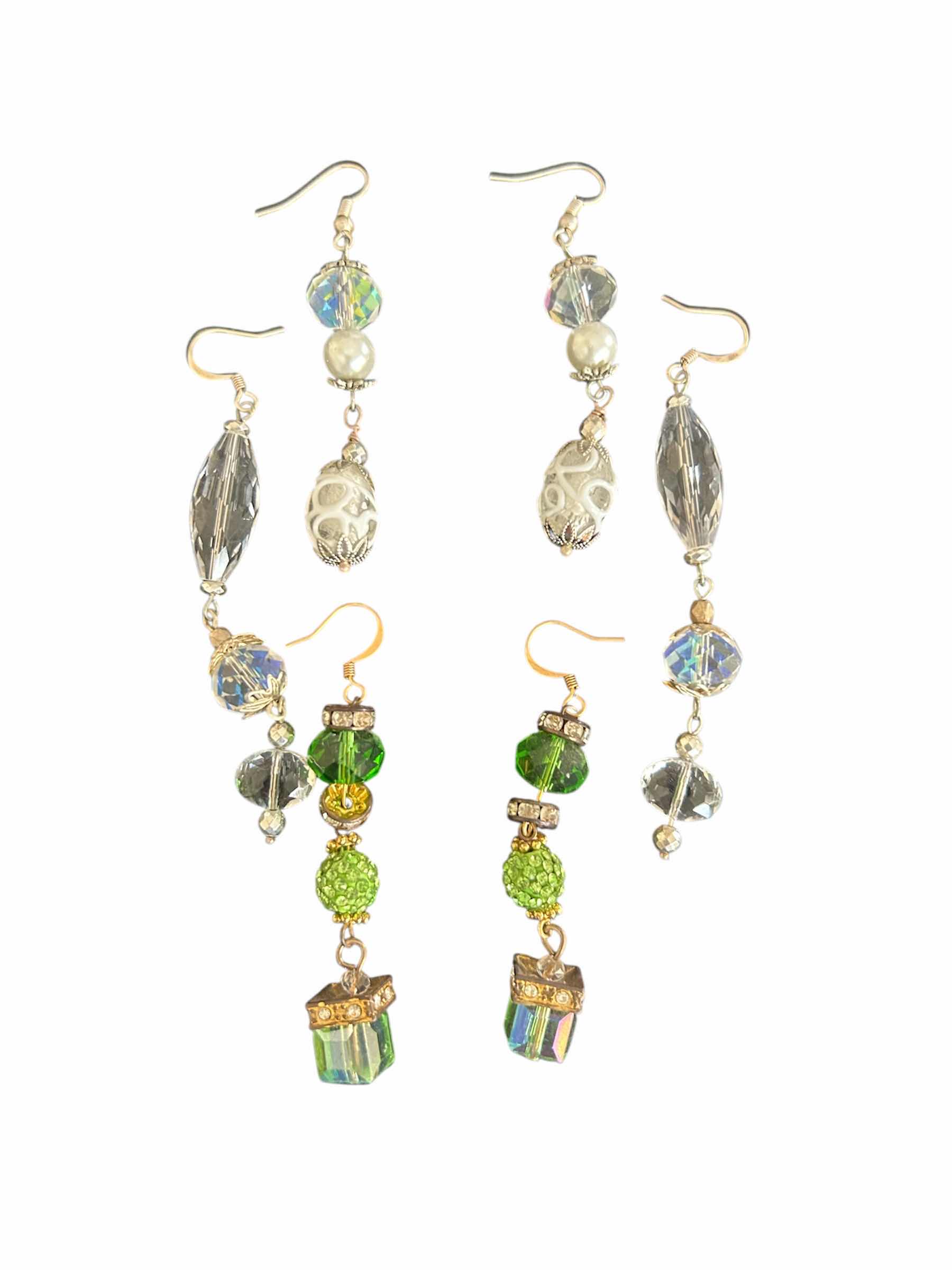 Photo 1 of 3- HANDMADE GEMSTONE DANGLE EARRINGS