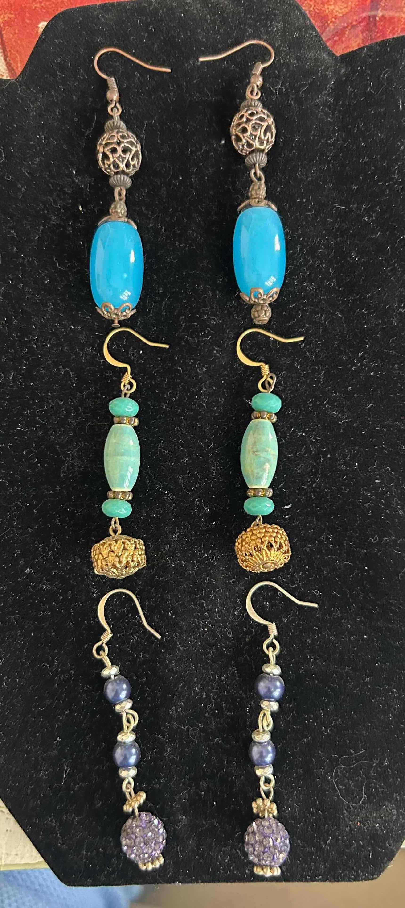 Photo 1 of 3- HANDMADE DANGLE EARRINGS