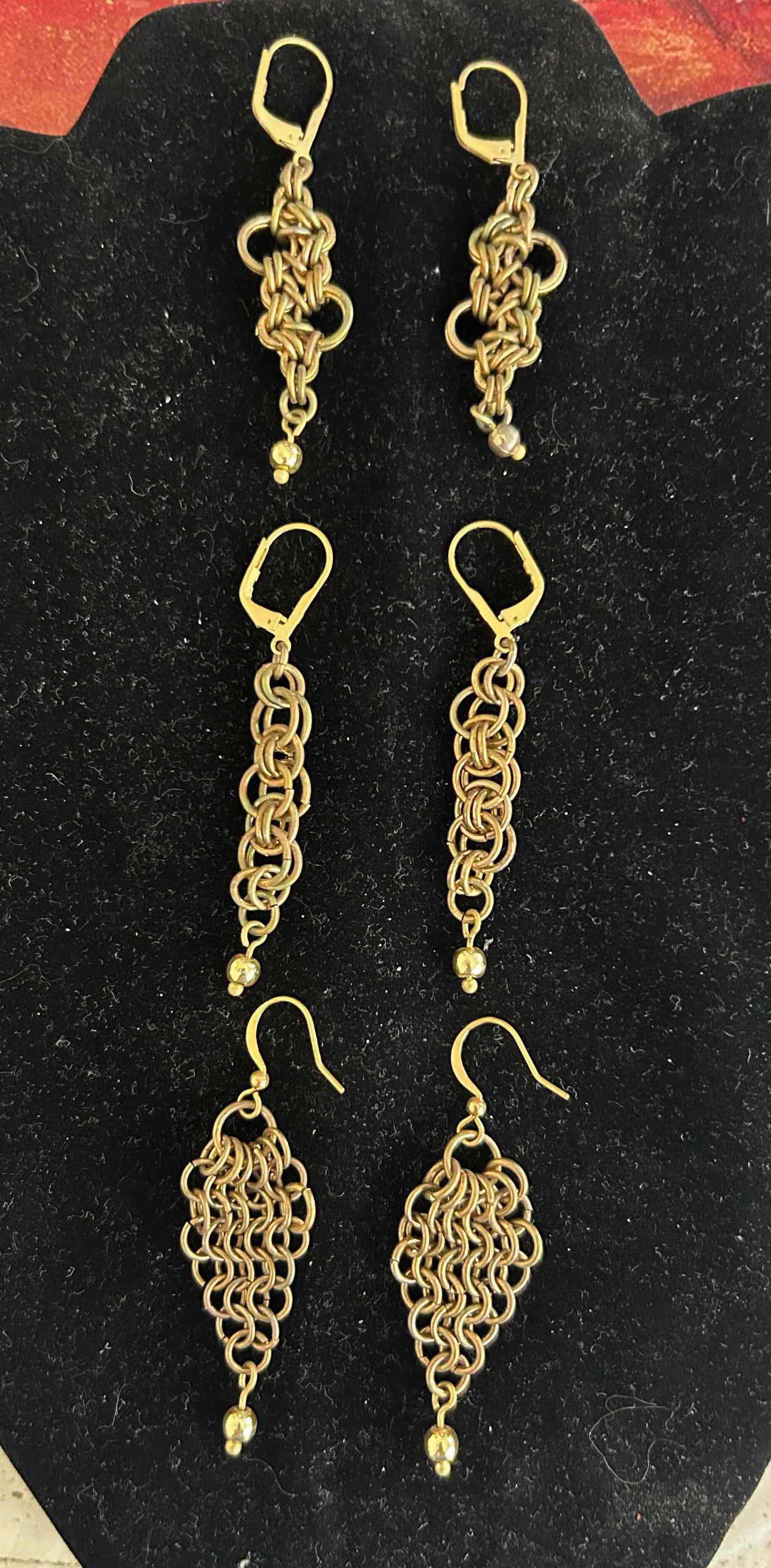 Photo 1 of 3- VINTAGE BRAIDED DROP EARRINGS