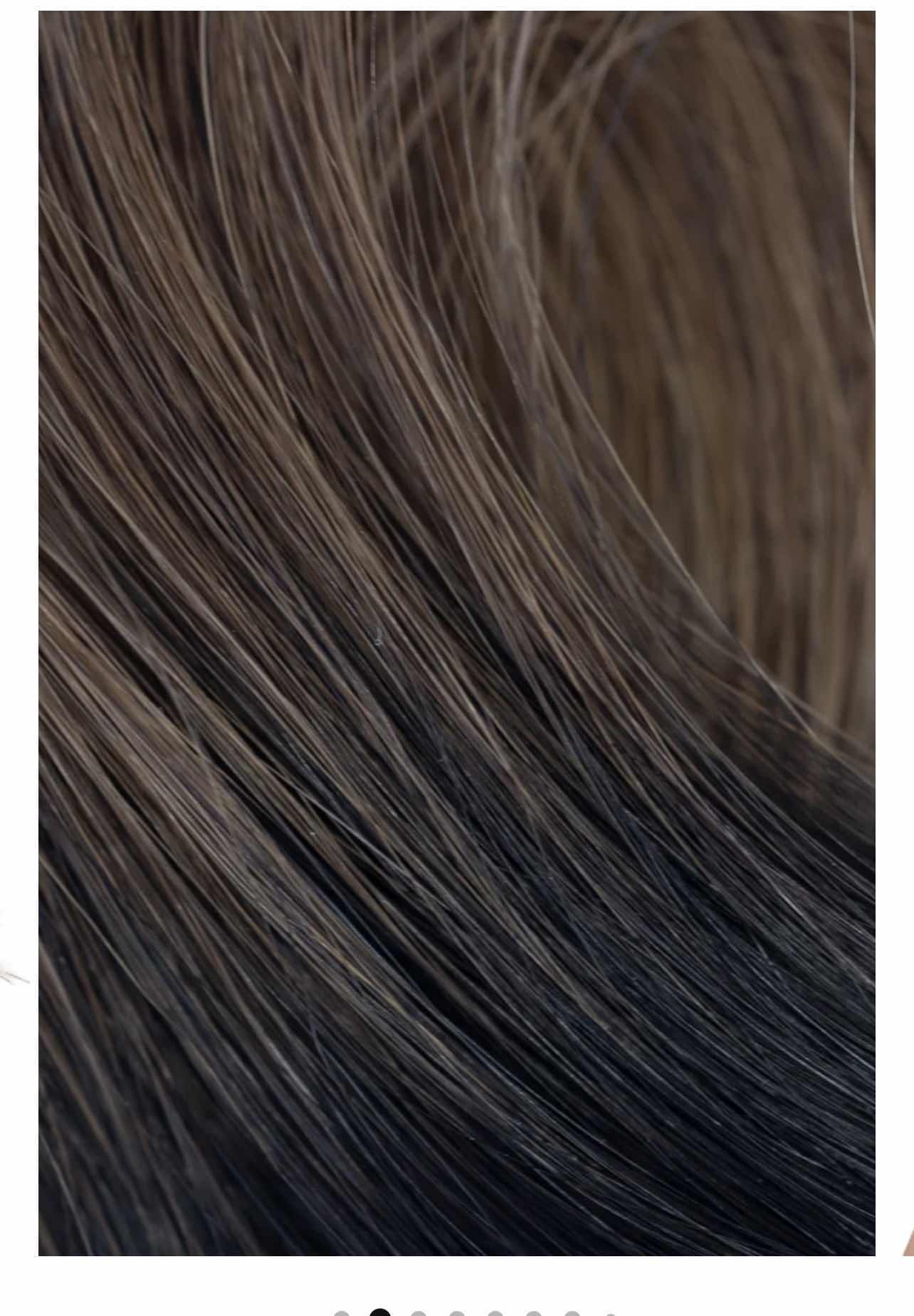 View 3 of CHRISTIAN REMY ATHENA 16” 120G 100% HUMAN HAIR LACE WEFT CLIP-IN-EXTENSIONS-COLOR "COSMO OMBRÉ”
