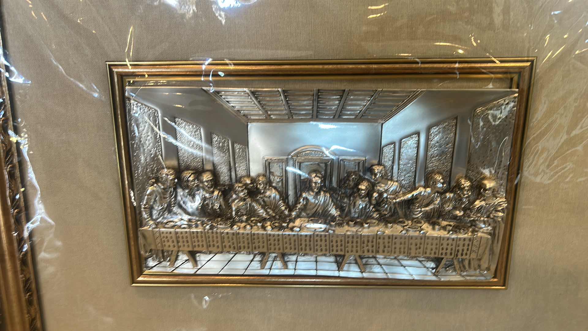 Photo 1 of NEW GOLD FRAMED “LAST SUPPER” BY PAO SCHIRALDI MADE IN ITALY ARTWORK  27 1/2” x H 23.5”